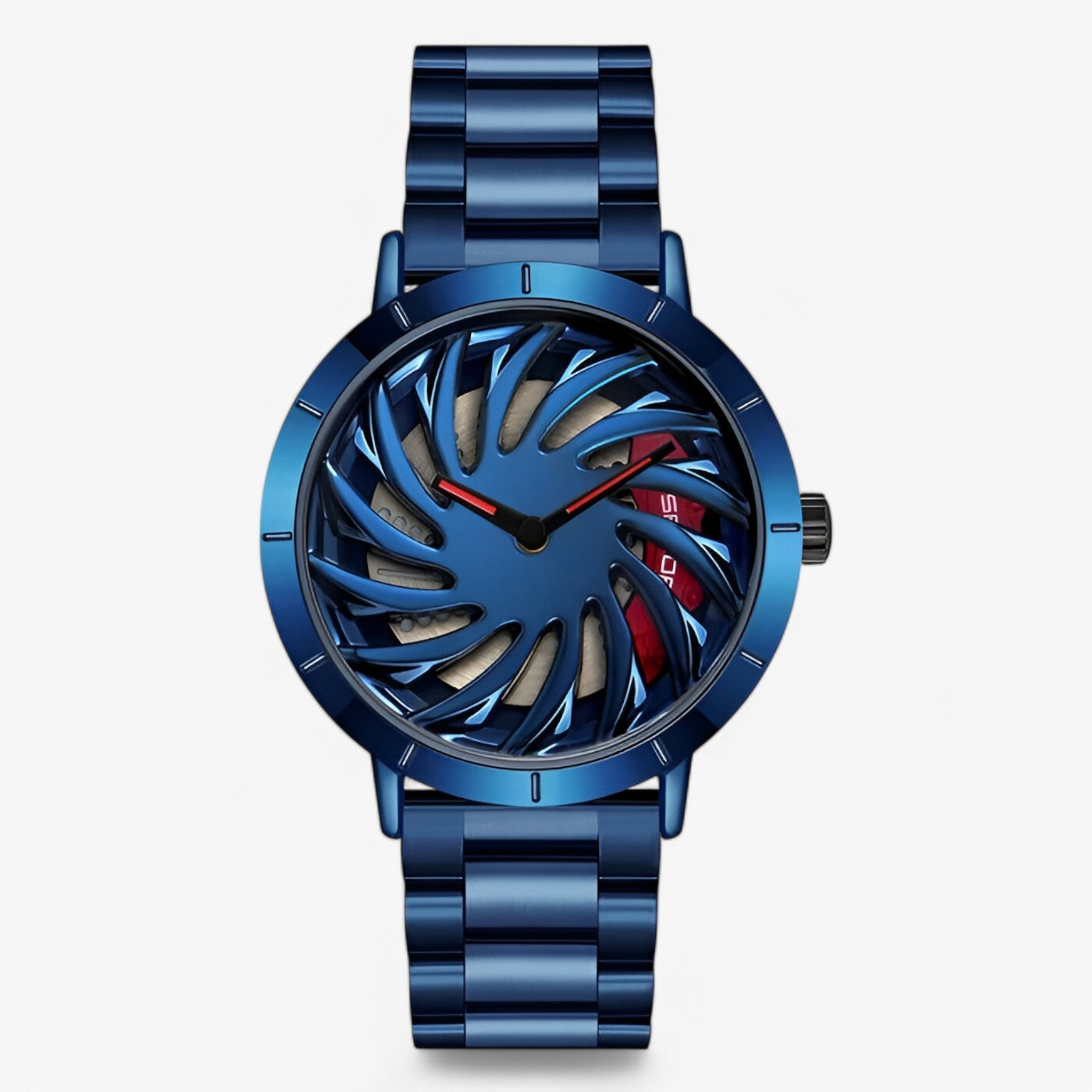 Robin | Herresportur med ratdesign - stålblå - watches - {{ product_tags }