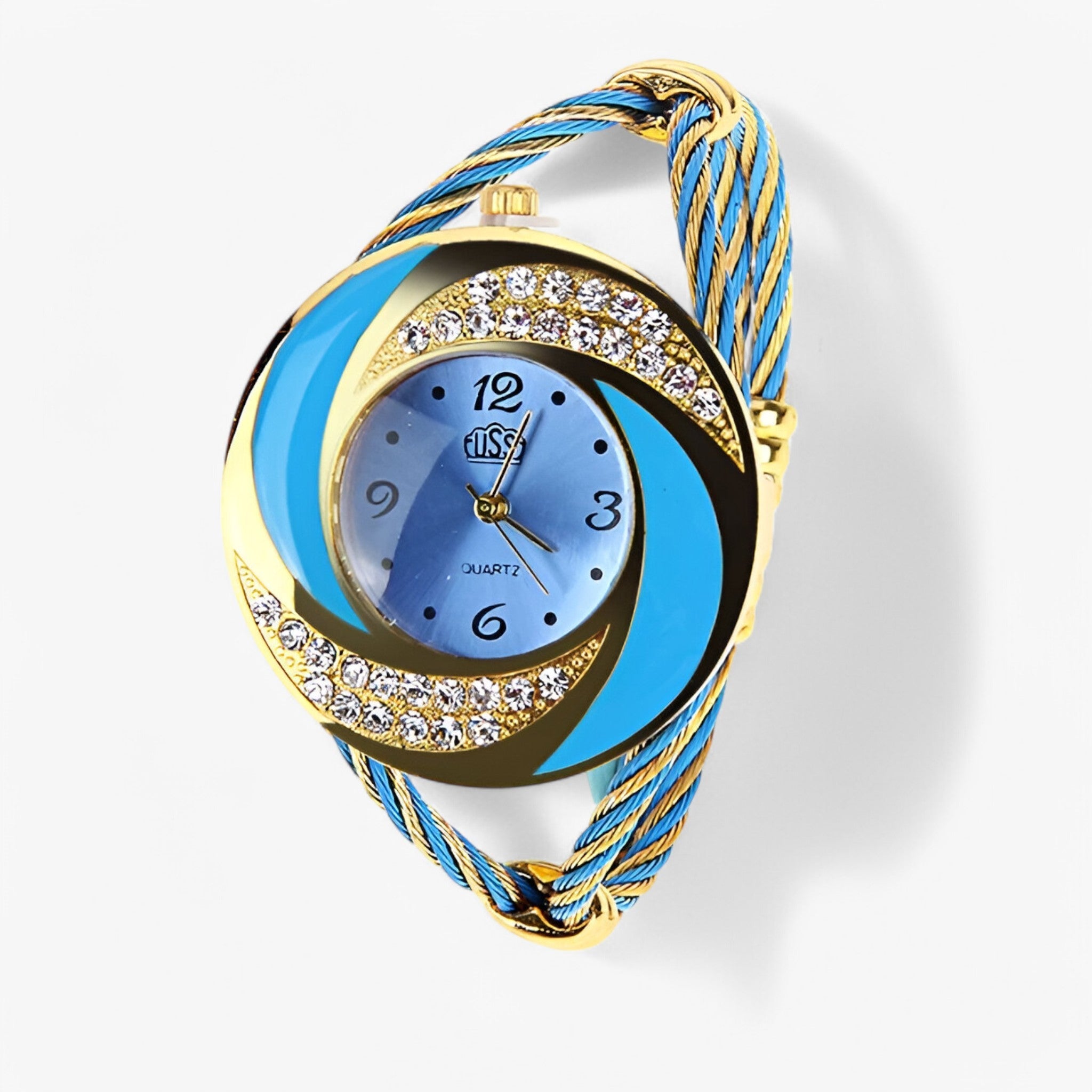 Henrik | Quartz ur med krystal lænke - Blå - watches - {{ product_tags }