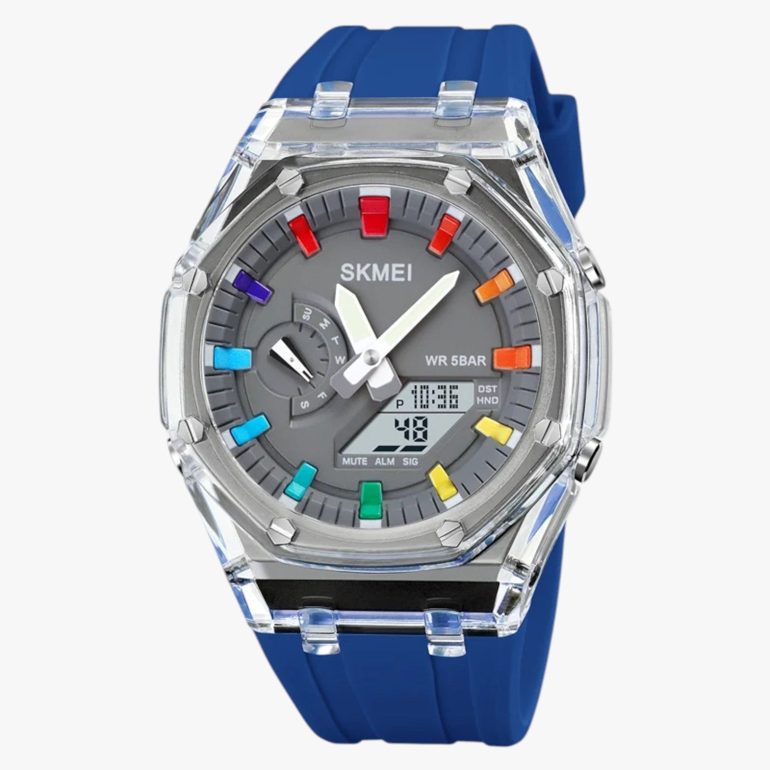Fabian | Transparent digital ur med 5 ATM vandtæthed, alarm og intelligente funktioner - - Fabian | Transparent digital ur med 5 ATM vandtæthed, alarm og intelligente funktioner - €25 - {{ product_tags }