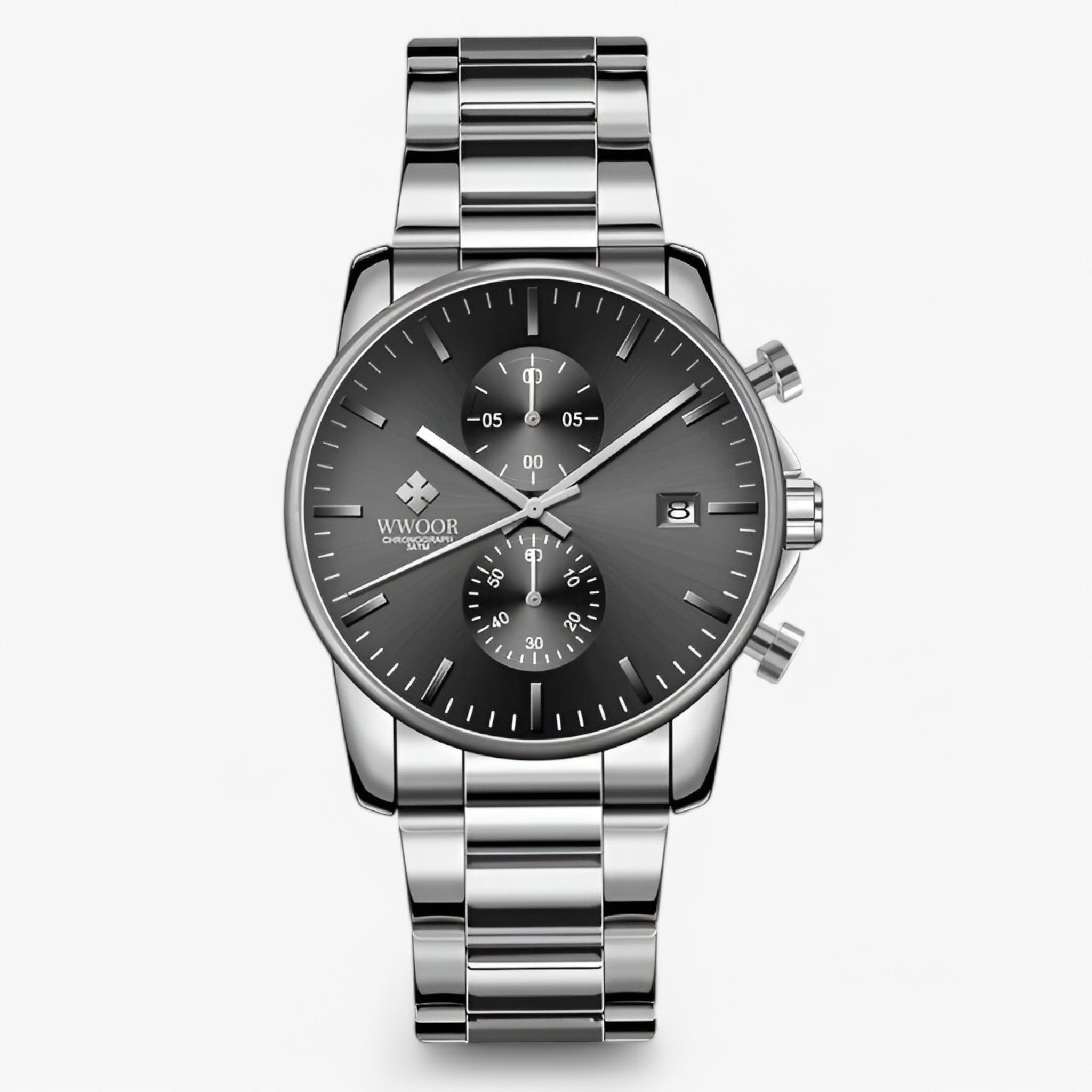 Nico | Luksus Business Chronograph Ur - Sort og hvid - watches - {{ product_tags }