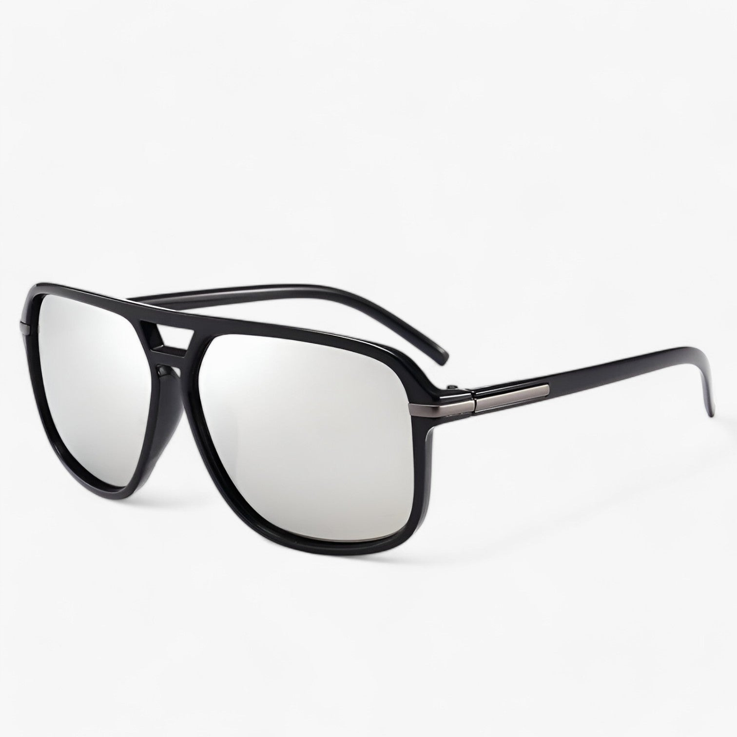Mel | Vintage Gepolariseret Pilotbrille med UV400 Beskyttelse - SØLV - men's fashion - {{ product_tags }