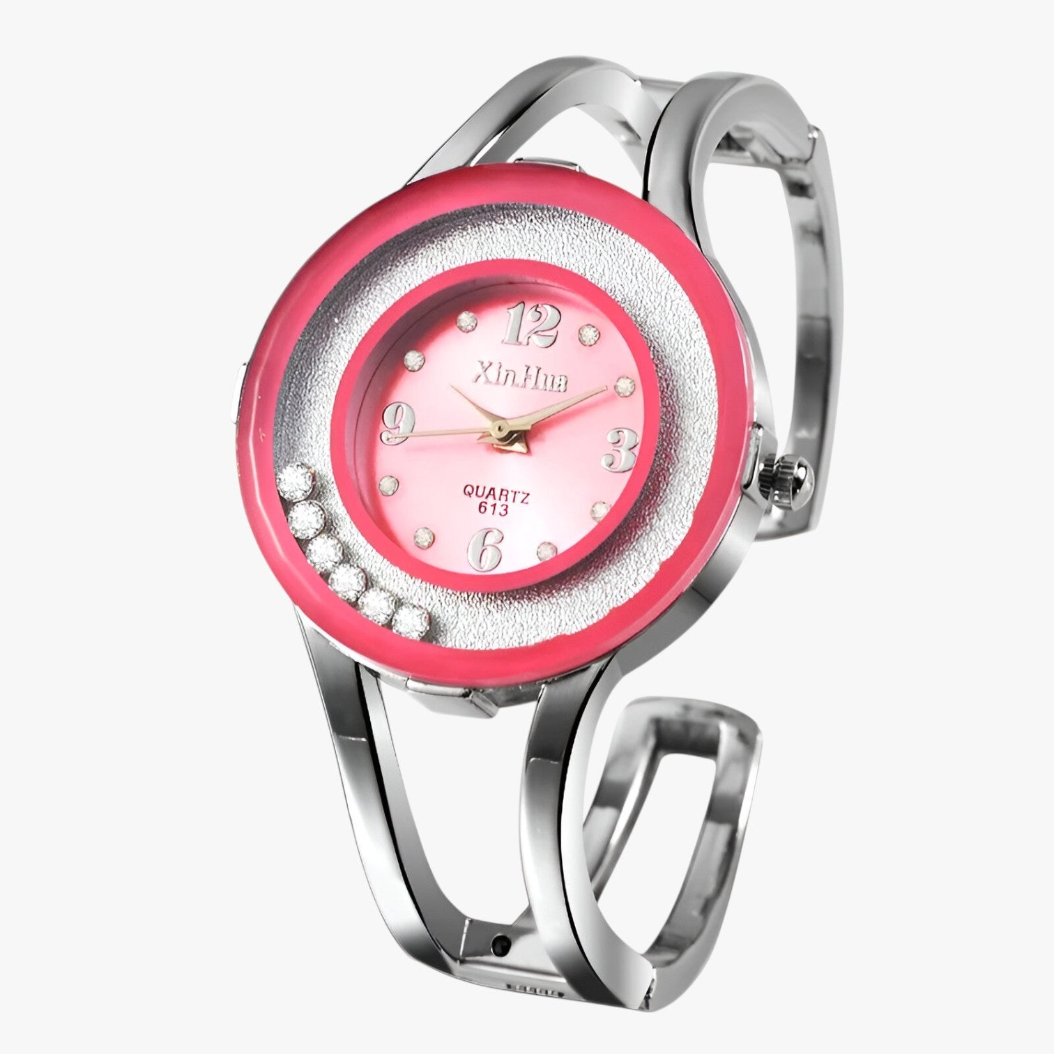 Amaia | Elegant ur med armbånd i krystal - RØD - watches - {{ product_tags }