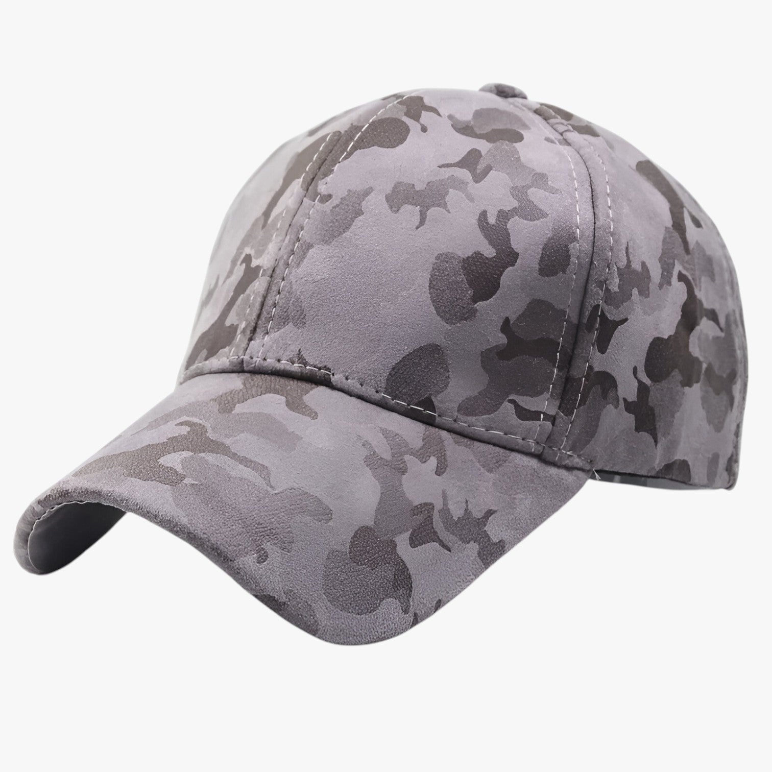 Carson | Stilfuld og komfortabel – Camouflage ruskinds baseballcap til ethvert look - GRÅ Justerbar - men's fashion - {{ product_tags }