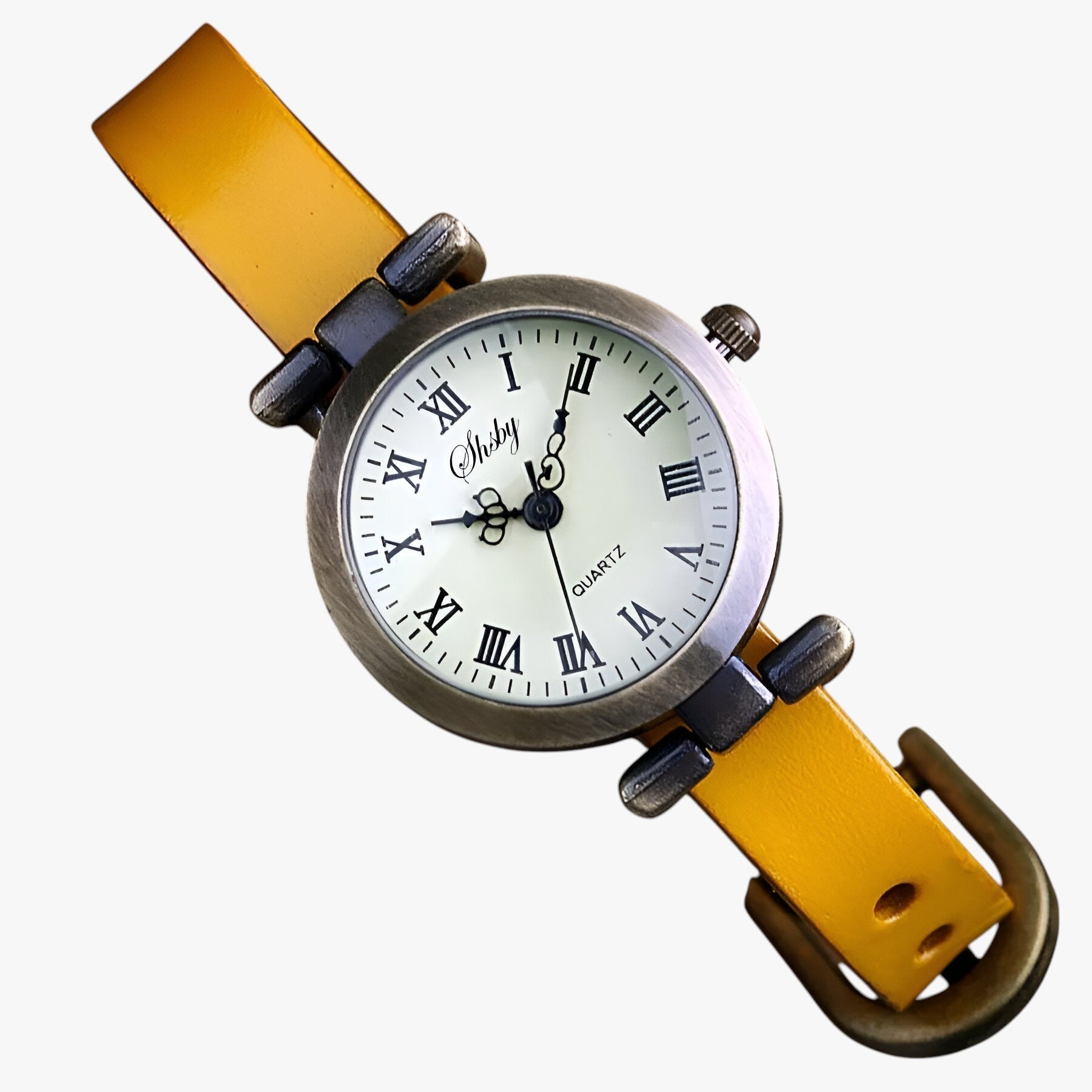 Kimber | Ur til kvinder Shsby Eleganza Vintage i læder til aftenbrug - gul - watches - {{ product_tags }