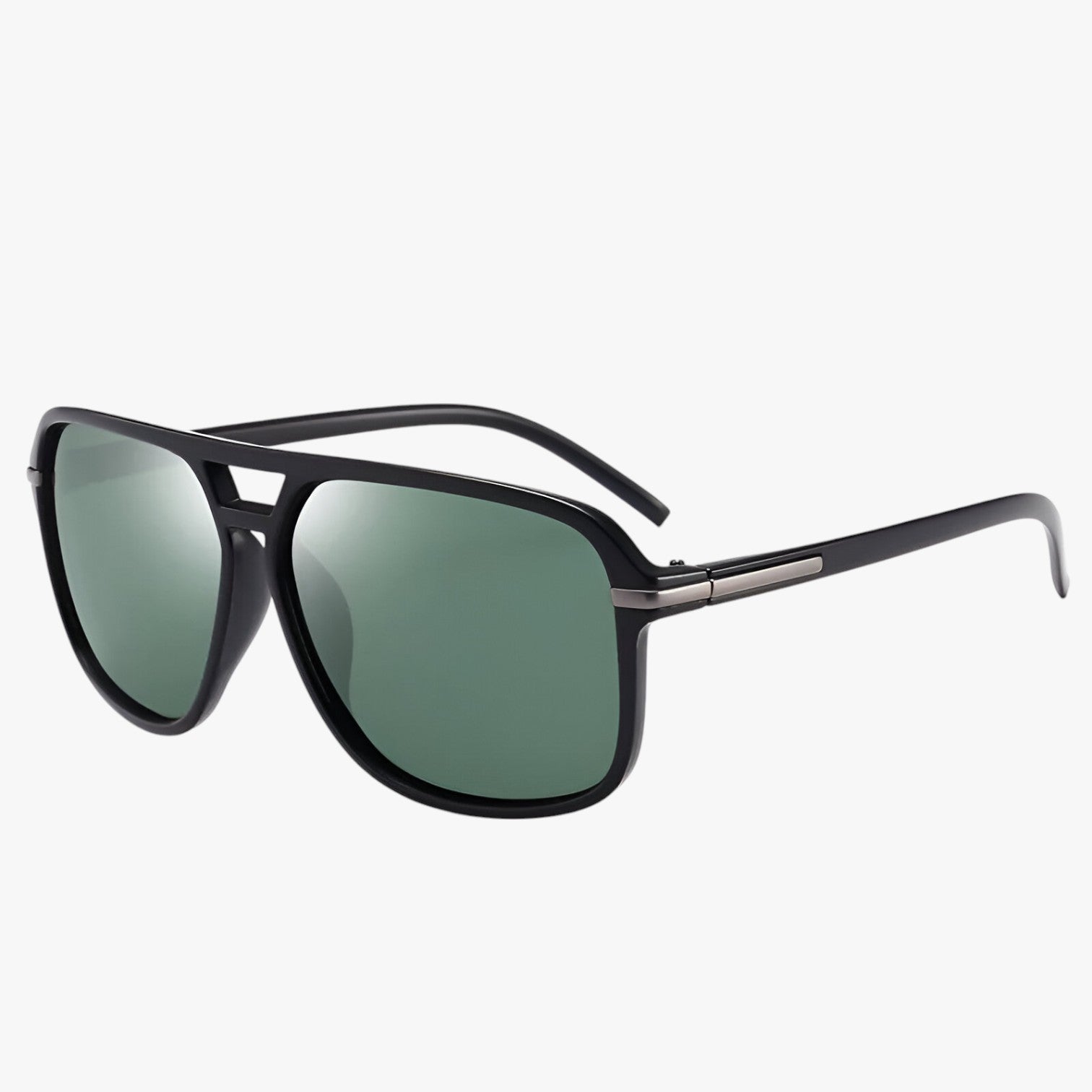 Mel | Vintage Gepolariseret Pilotbrille med UV400 Beskyttelse - MØRKEGRØN - men's fashion - {{ product_tags }