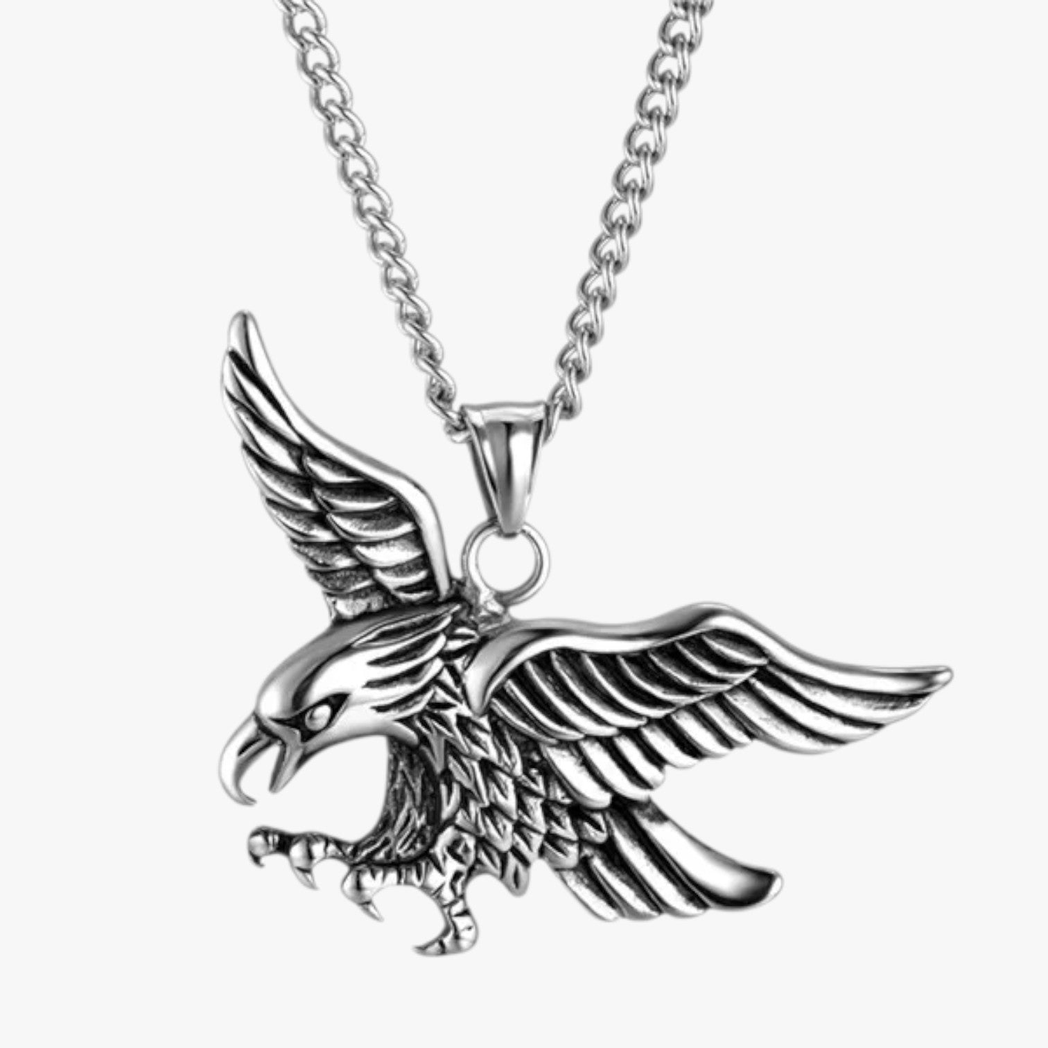 Emanuel | Alligator punk halskæde i stål - Sølvfarvet - men's fashion - {{ product_tags }