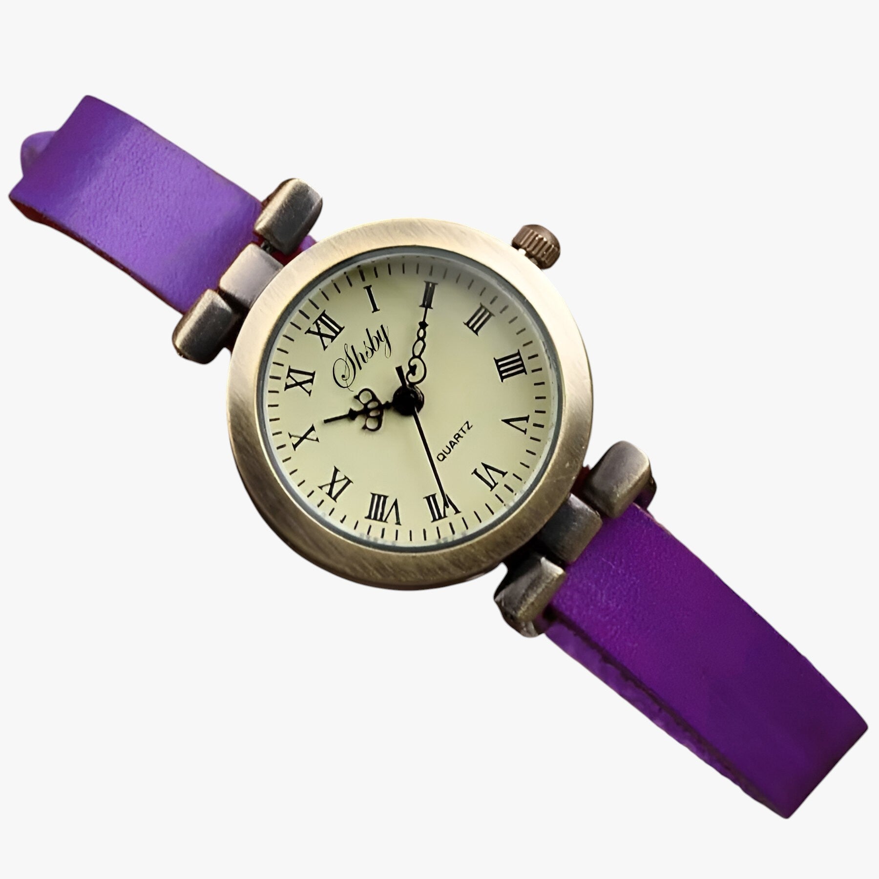 Kimber | Ur til kvinder Shsby Eleganza Vintage i læder til aftenbrug - lilla - watches - {{ product_tags }
