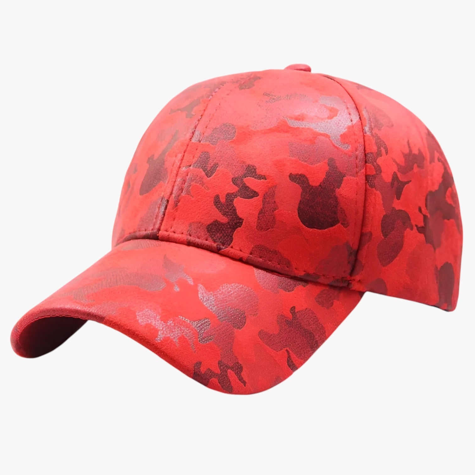 Carson | Stilfuld og komfortabel – Camouflage ruskinds baseballcap til ethvert look - rød Justerbar - men's fashion - {{ product_tags }