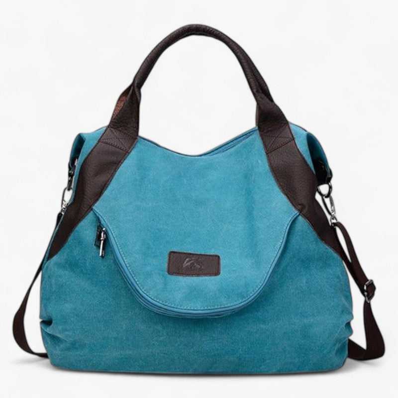 Stor lærredstaske med lomme - Søen Blå - bags - {{ product_tags }