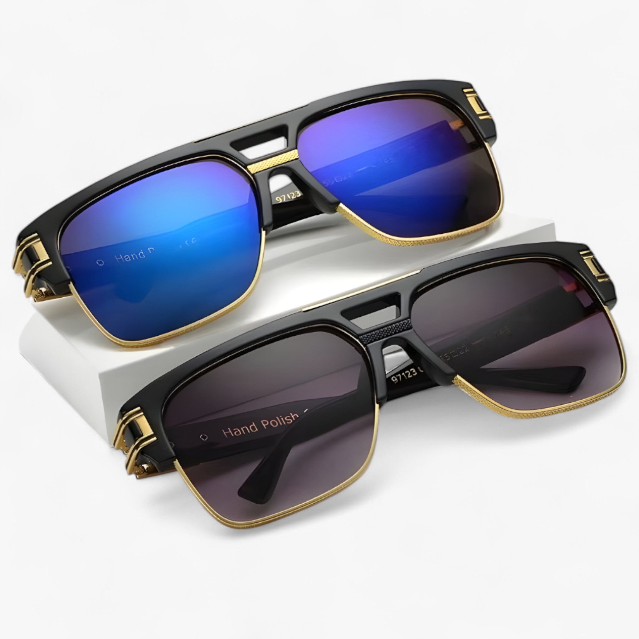 Emil | Unisex klassiske firkantede spejlsolbriller - - men's fashion - {{ product_tags }