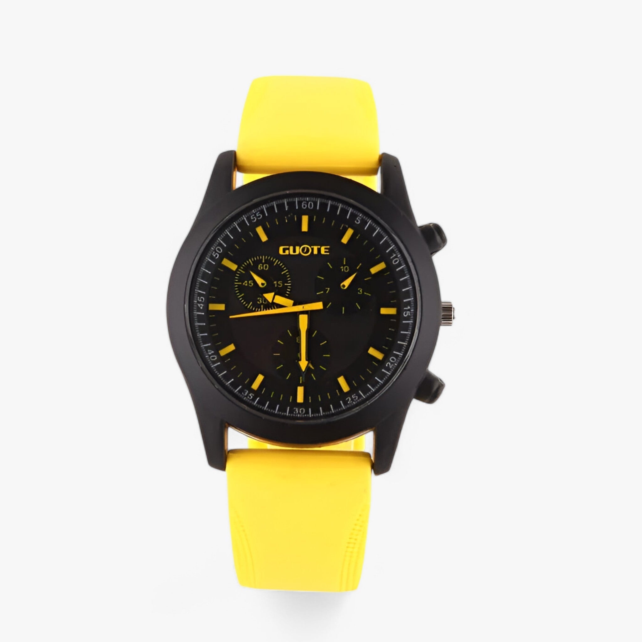 Livia | Jelly silikone sports quartz dameur - gul - watches - {{ product_tags }