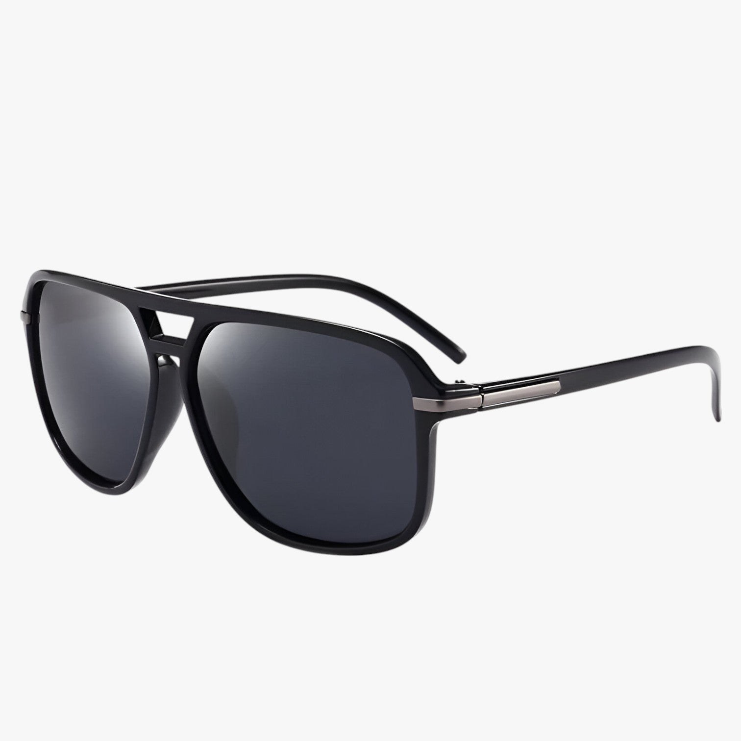 Mel | Vintage Gepolariseret Pilotbrille med UV400 Beskyttelse - MATTE SORT - SORT - men's fashion - {{ product_tags }