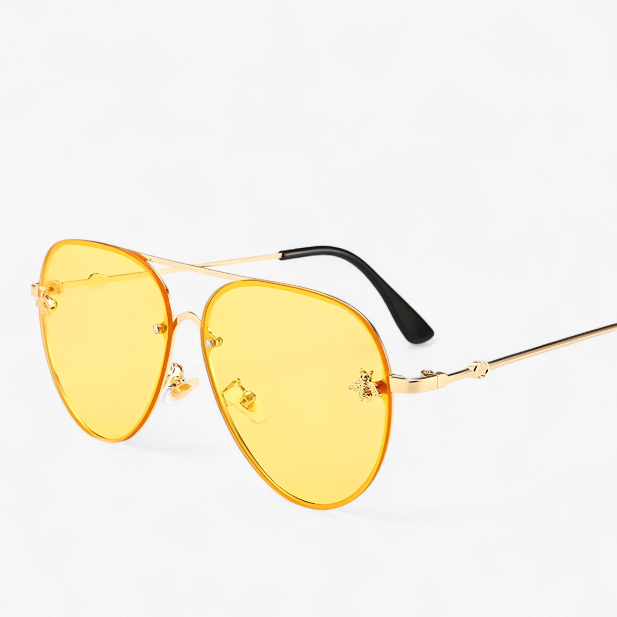 Joris | Bee Pilot Vintage solbriller med metalstel - guld sølv - watches - {{ product_tags }