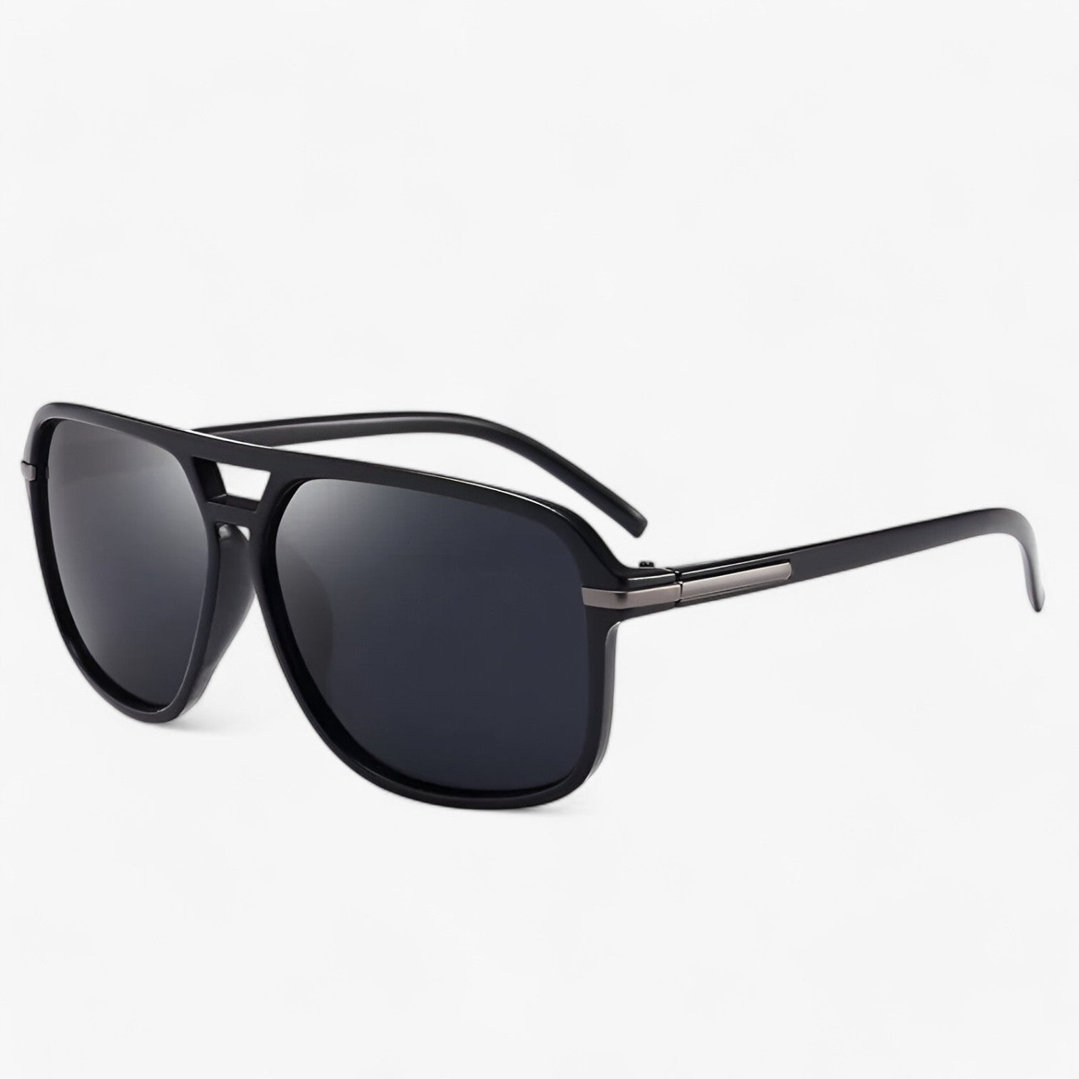Mel | Vintage Gepolariseret Pilotbrille med UV400 Beskyttelse - FEL SORT - SORT - men's fashion - {{ product_tags }