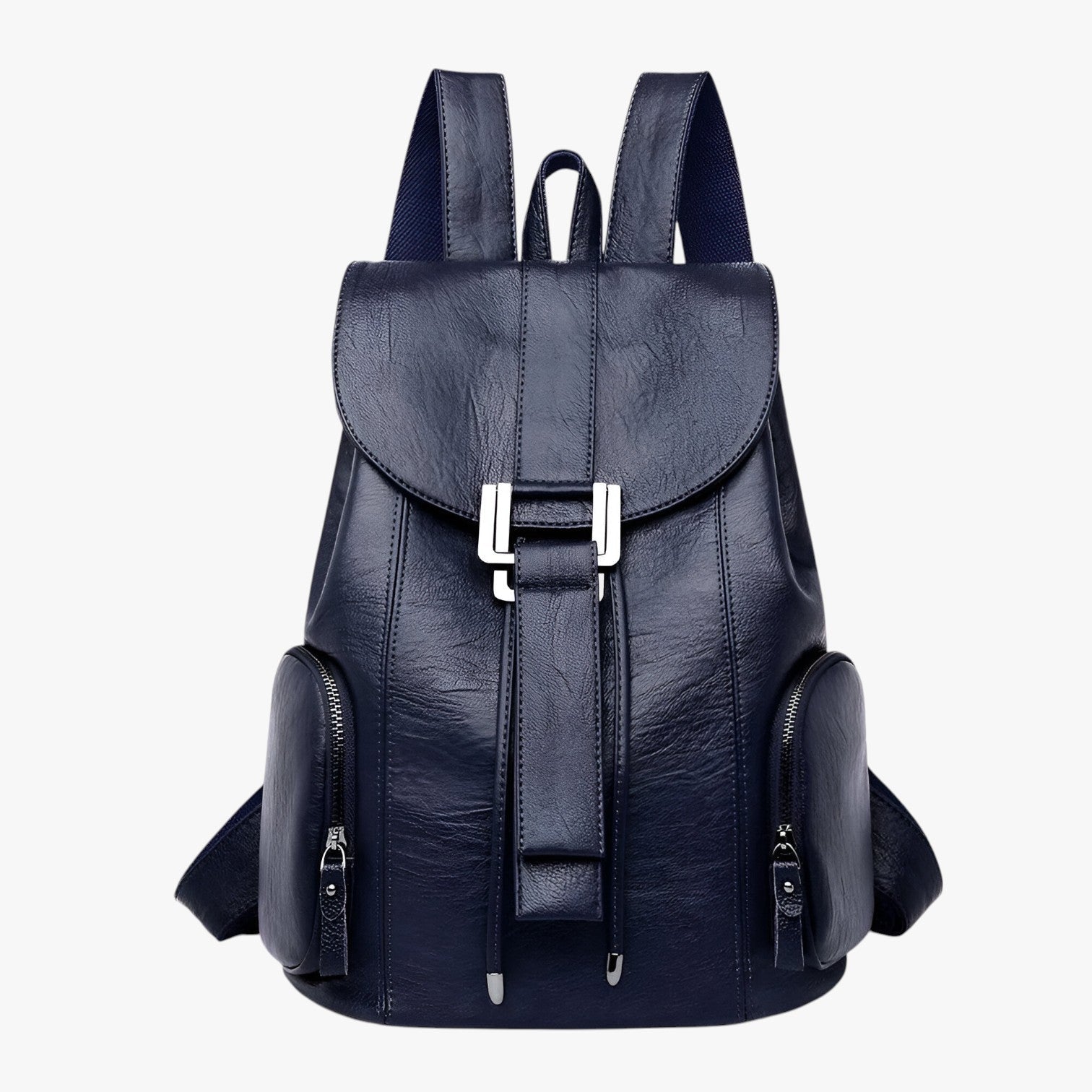 Charlie | Mode læder rygsæk med stor kapacitet - Marineblå - bags - {{ product_tags }