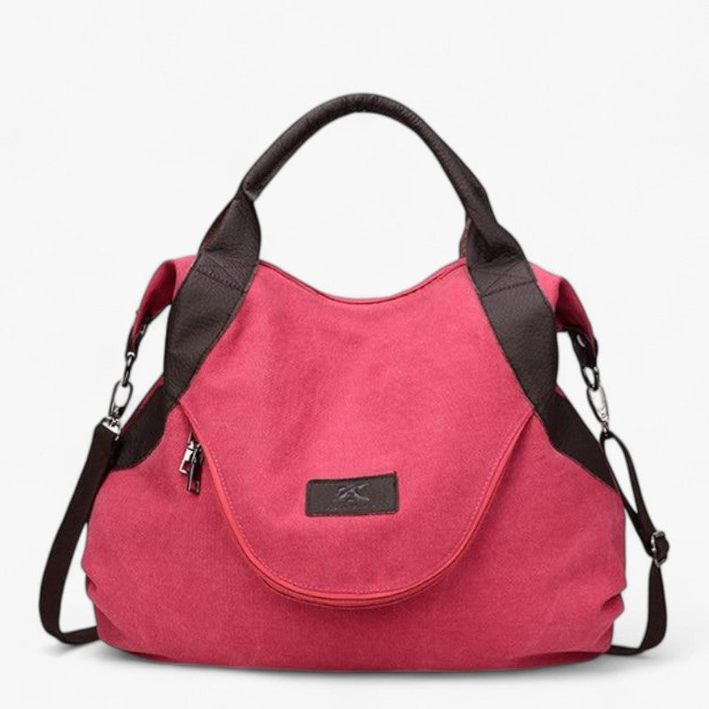 Stor lærredstaske med lomme - Vandmelon rød - bags - {{ product_tags }