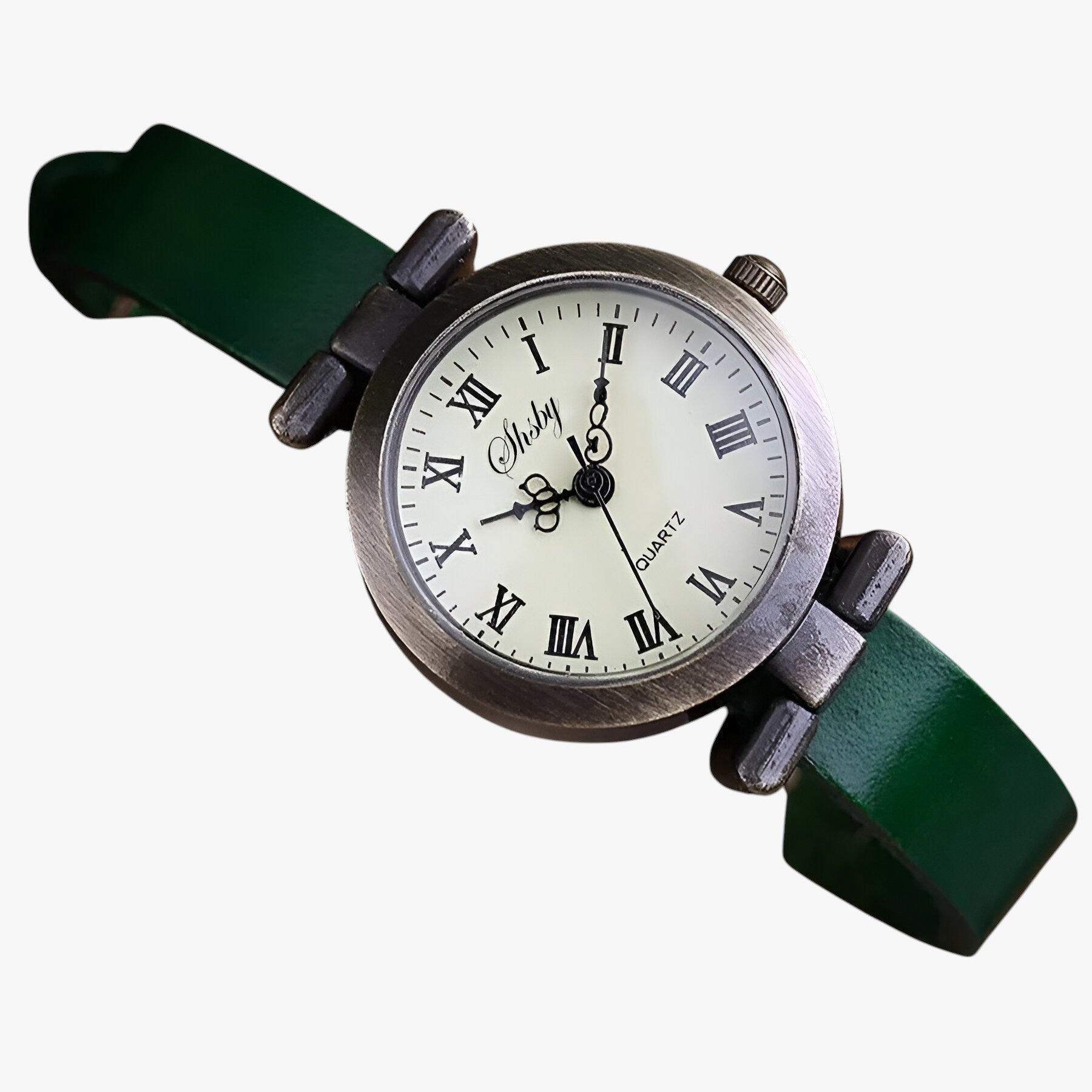 Kimber | Ur til kvinder Shsby Eleganza Vintage i læder til aftenbrug - grøn - watches - {{ product_tags }