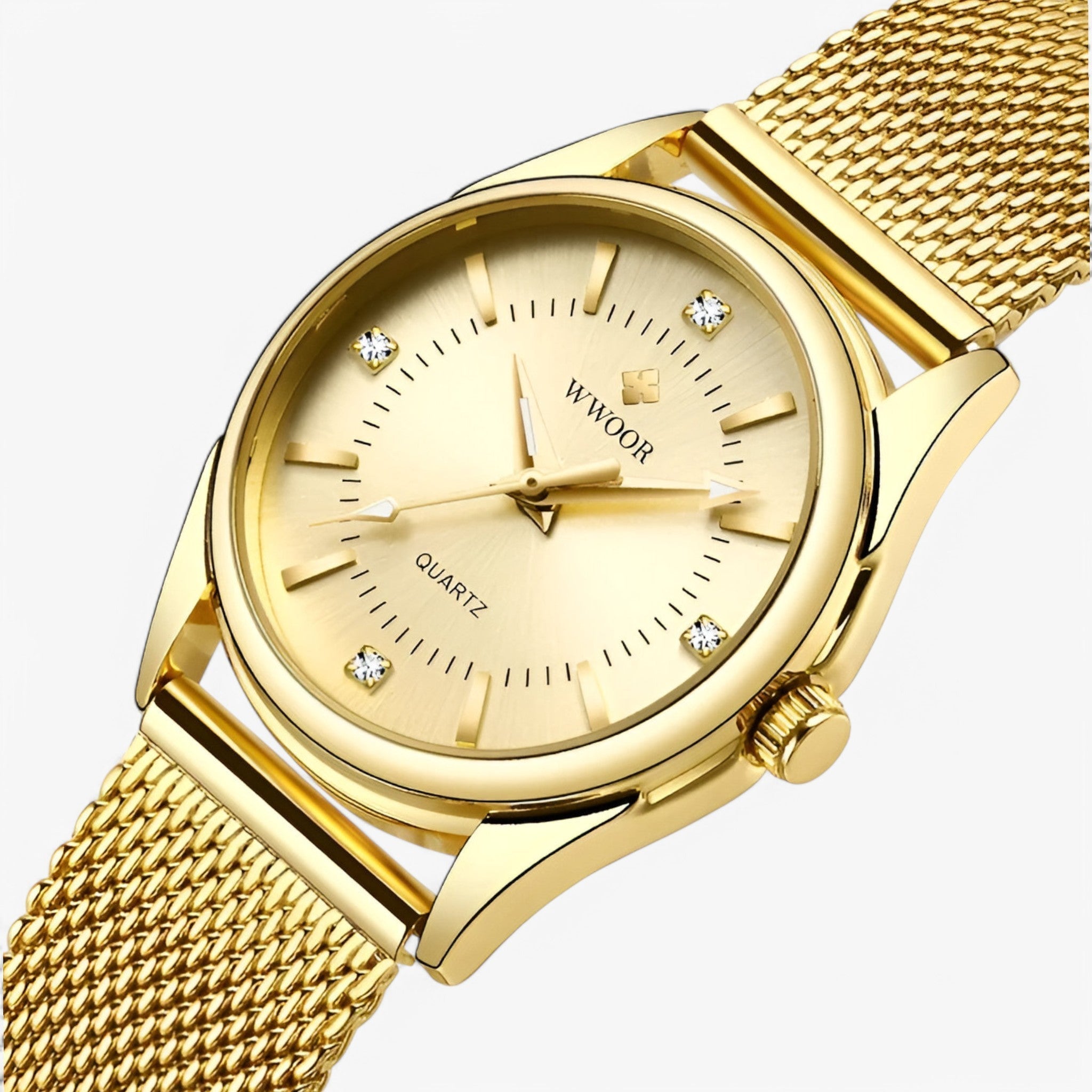 Maria | Luksus elegant guld dameur med diamanter - guld - watches - {{ product_tags }