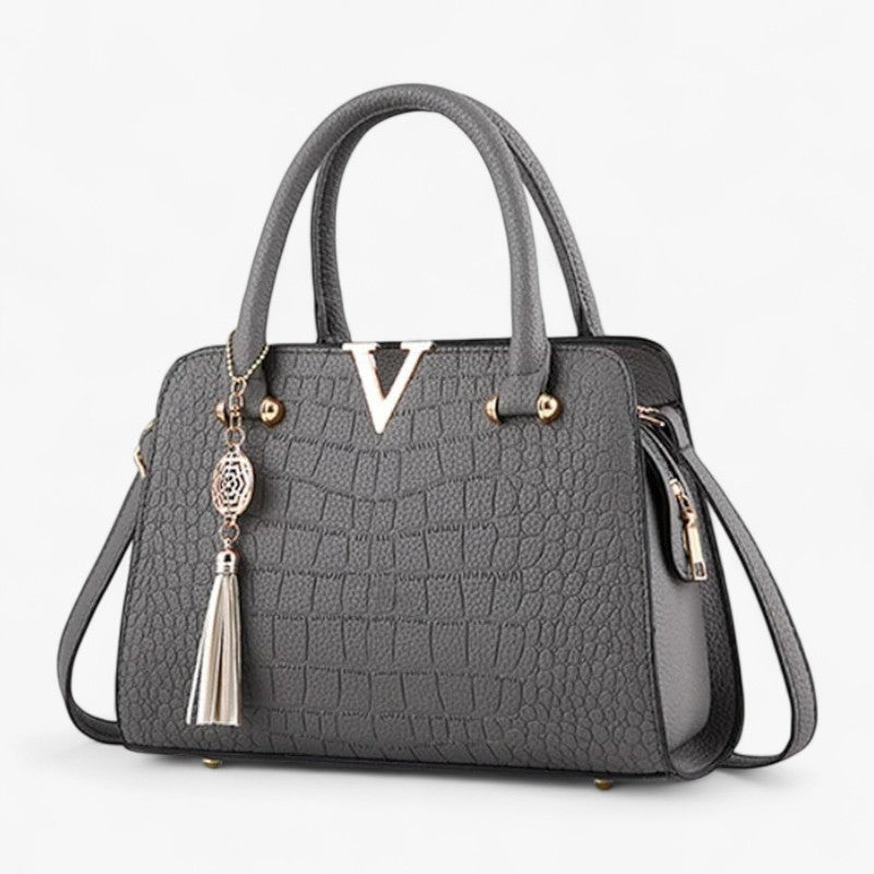 Taske i krokodilleskind - Grå - bags - {{ product_tags }