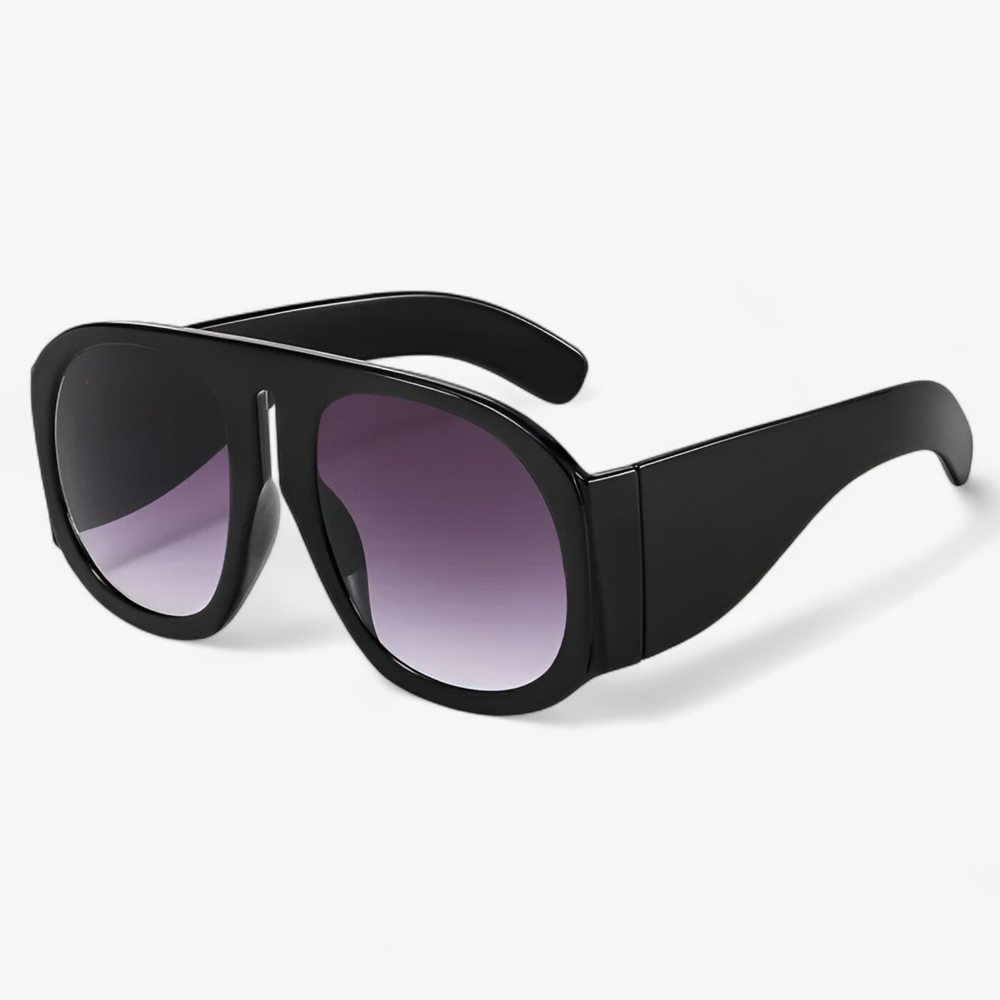 Lorenzo | Retro-stil oversized runde solbriller - Sort Grå 1stk - men's fashion - {{ product_tags }