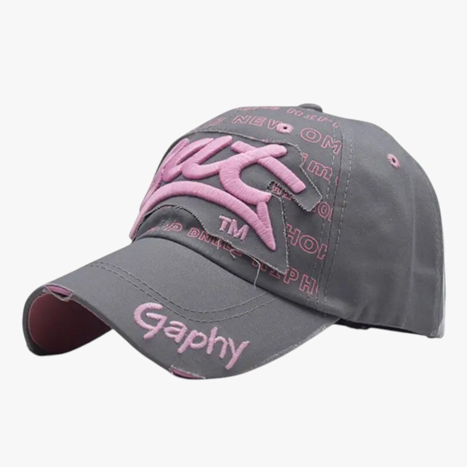 Harlan | Herre bomulds snapback - Cool stil med haj broderi - GRÅ XXL >8Å - men's fashion - {{ product_tags }