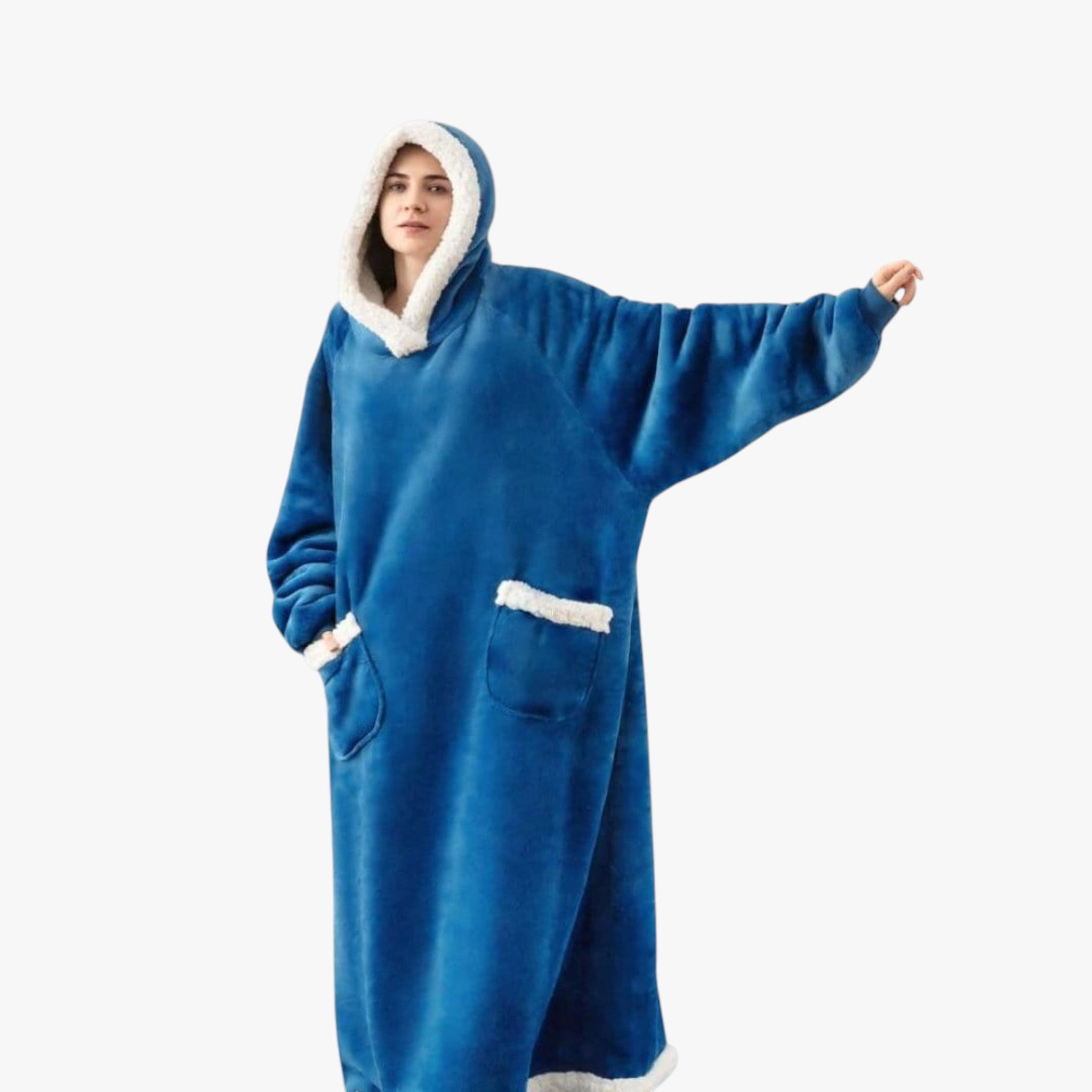 Hættetrøje Tæppe til Varm Afslapning - Himmelblå - Hættetrøjer & Sweatshirts - {{ product_tags }