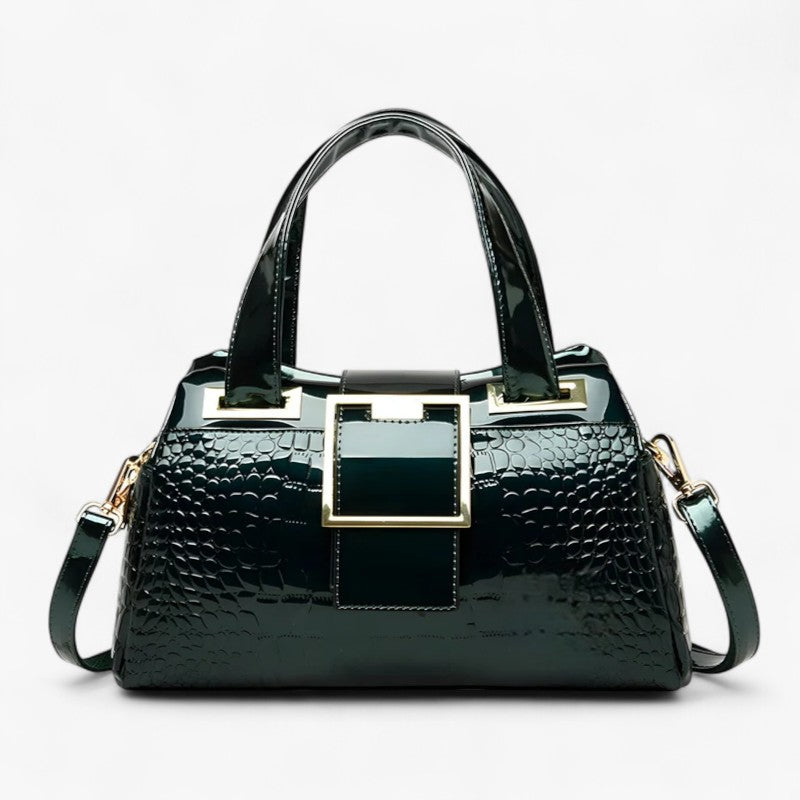 Dania | Elegant & Rummelig – Luksus Krokodillemønster Tote Bag - Grøn - bags - {{ product_tags }