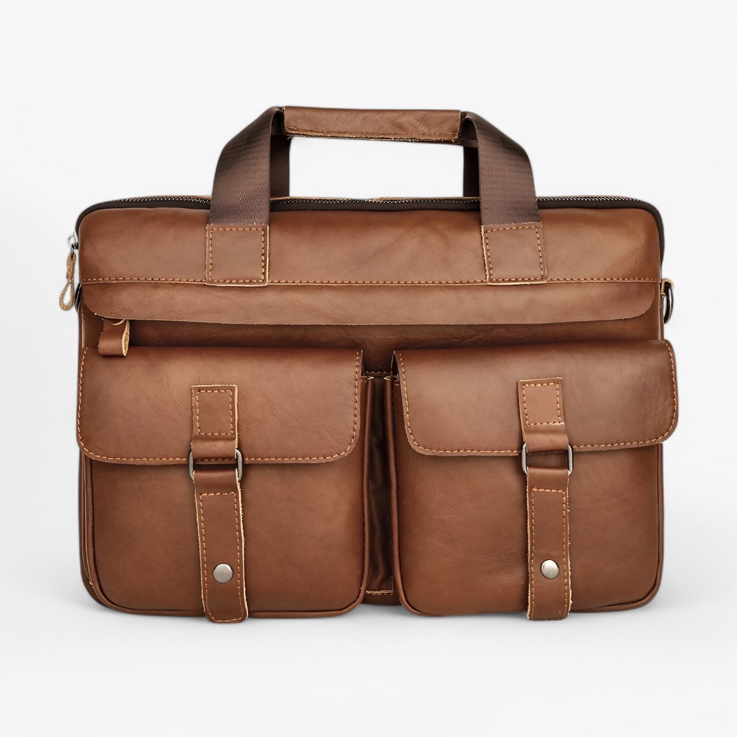 Jasiel | Luksus Læder Laptoptas – Støv og Praktisk til Arbejde - brun - bags - {{ product_tags }