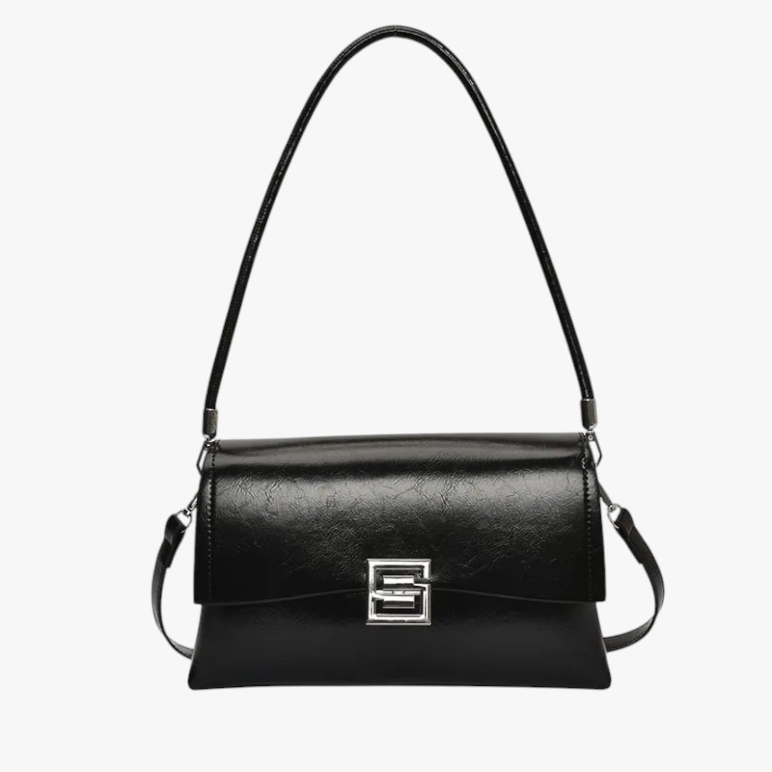 Amelia | Elegant skalletaske - med en luksuriøs finish for et sofistikeret præg - Sort - Amelia | Elegant skalletaske - med en luksuriøs finish for et sofistikeret præg - €25 - {{ product_tags }