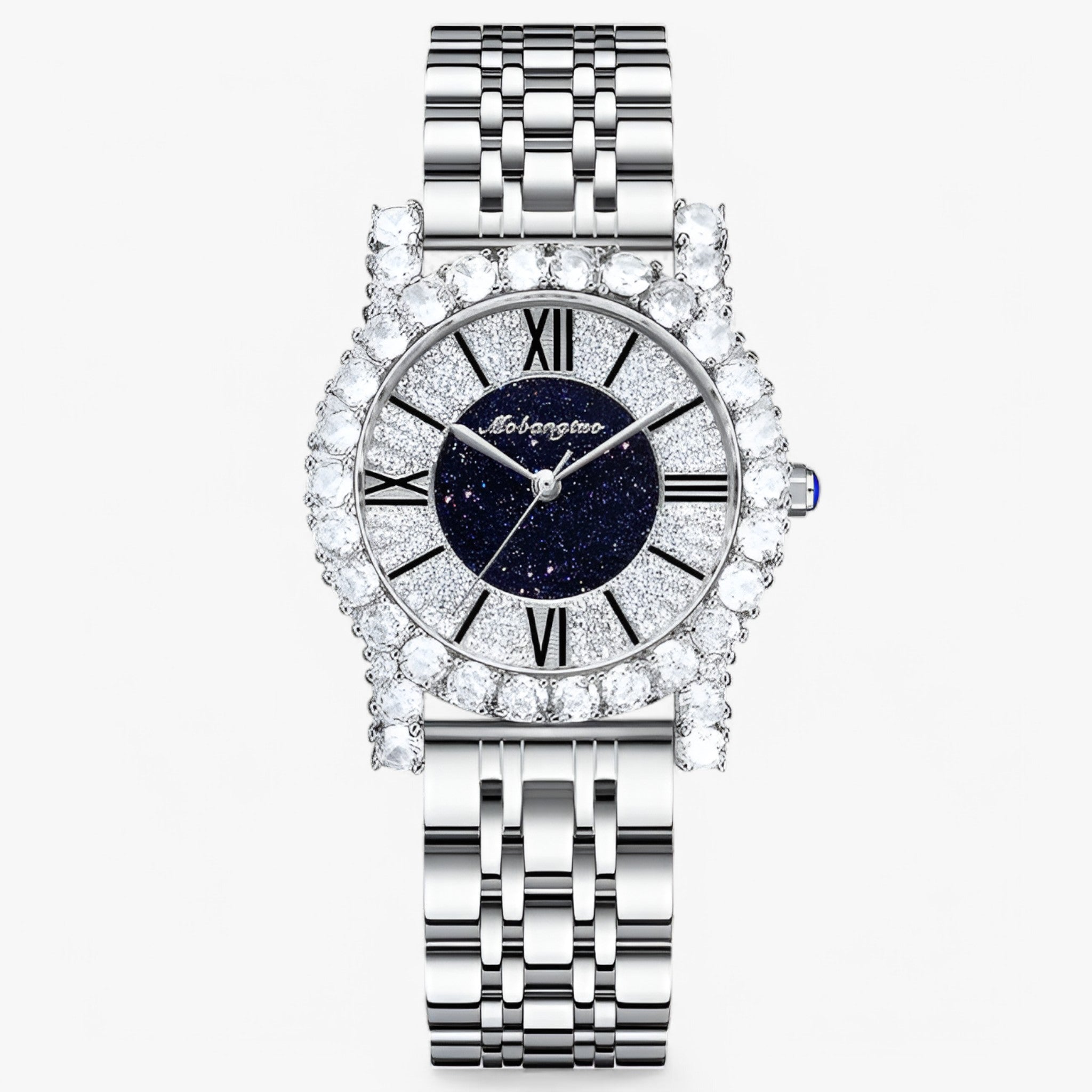Beatris | Elegant dameur med krystaller og diamanter - sølv - watches - {{ product_tags }