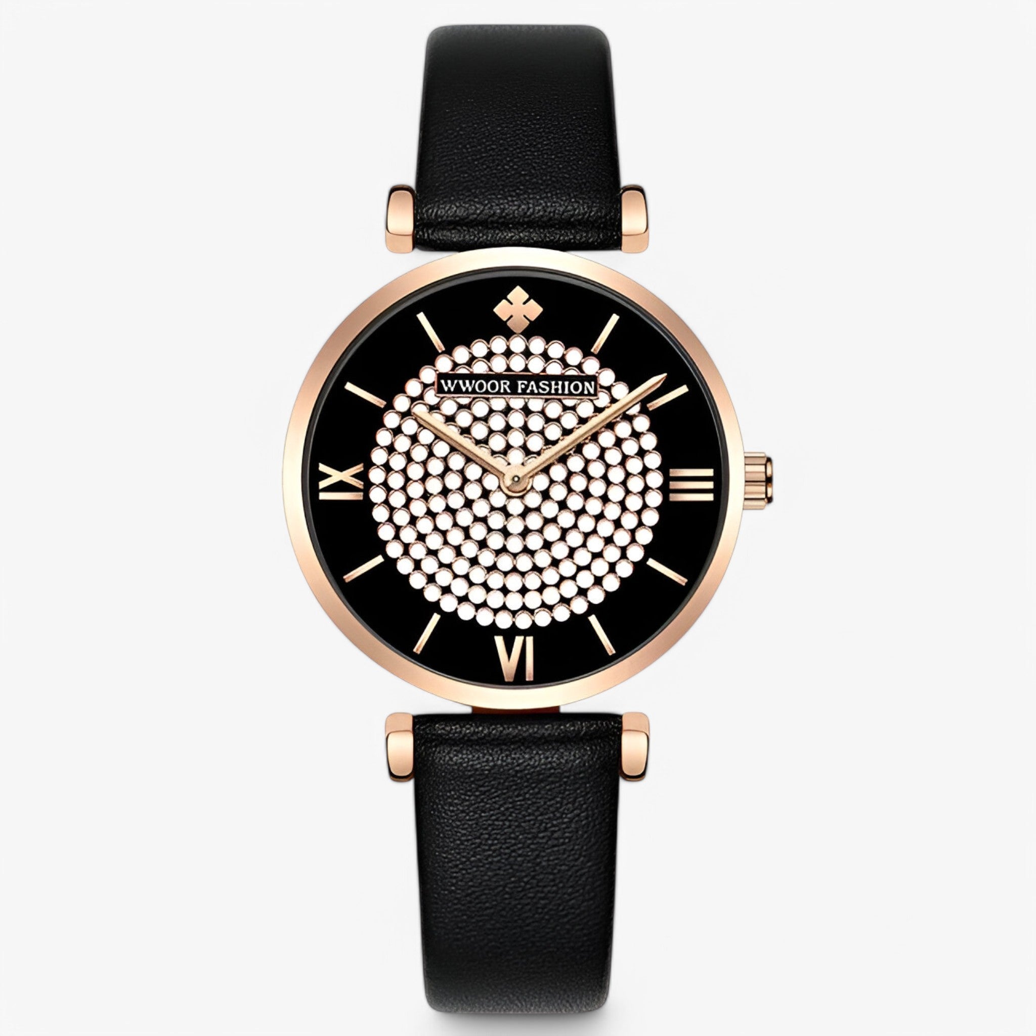 Valeria | Elegant rødt læderur - sort - watches - {{ product_tags }