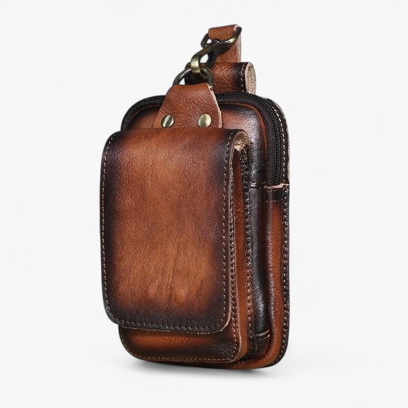 Ægte Læder Herre Hoftepose - Brun - bags - {{ product_tags }