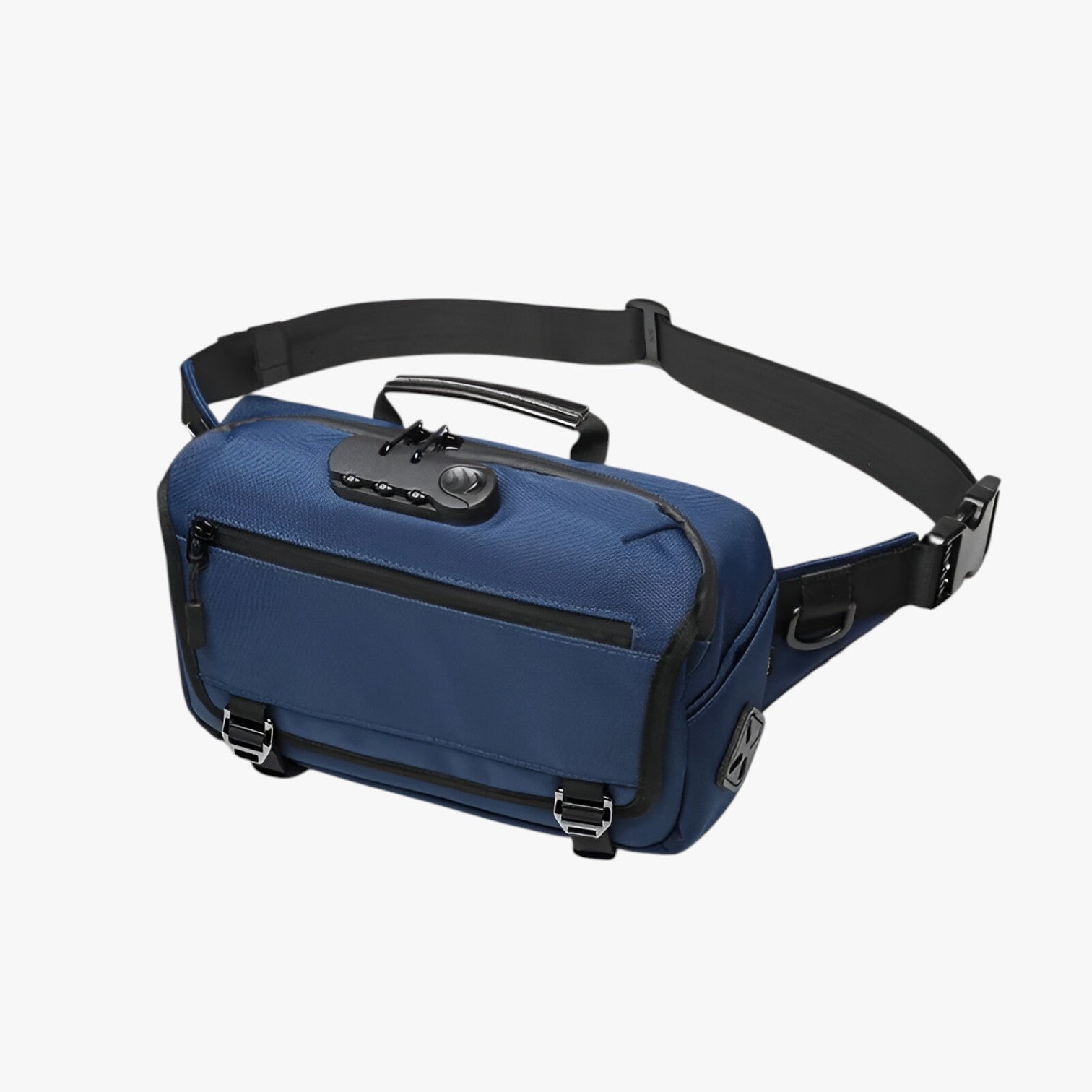 Dominick | Vandtæt tyverisikret skuldertaske med USB-opladning - BLÅ - bags - {{ product_tags }