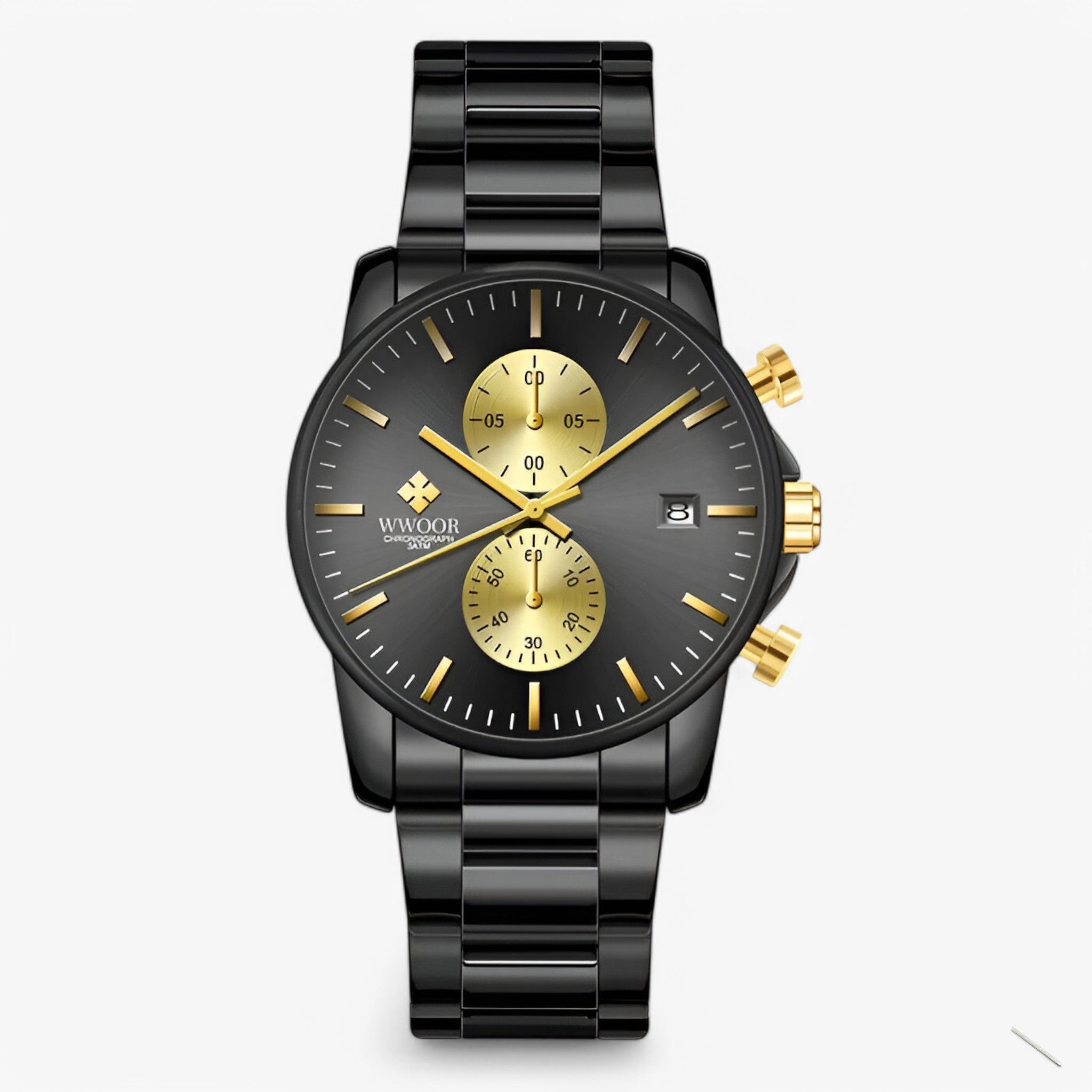 Marko | Letvægts kronograf i rustfrit stål - Sort guld - watches - {{ product_tags }