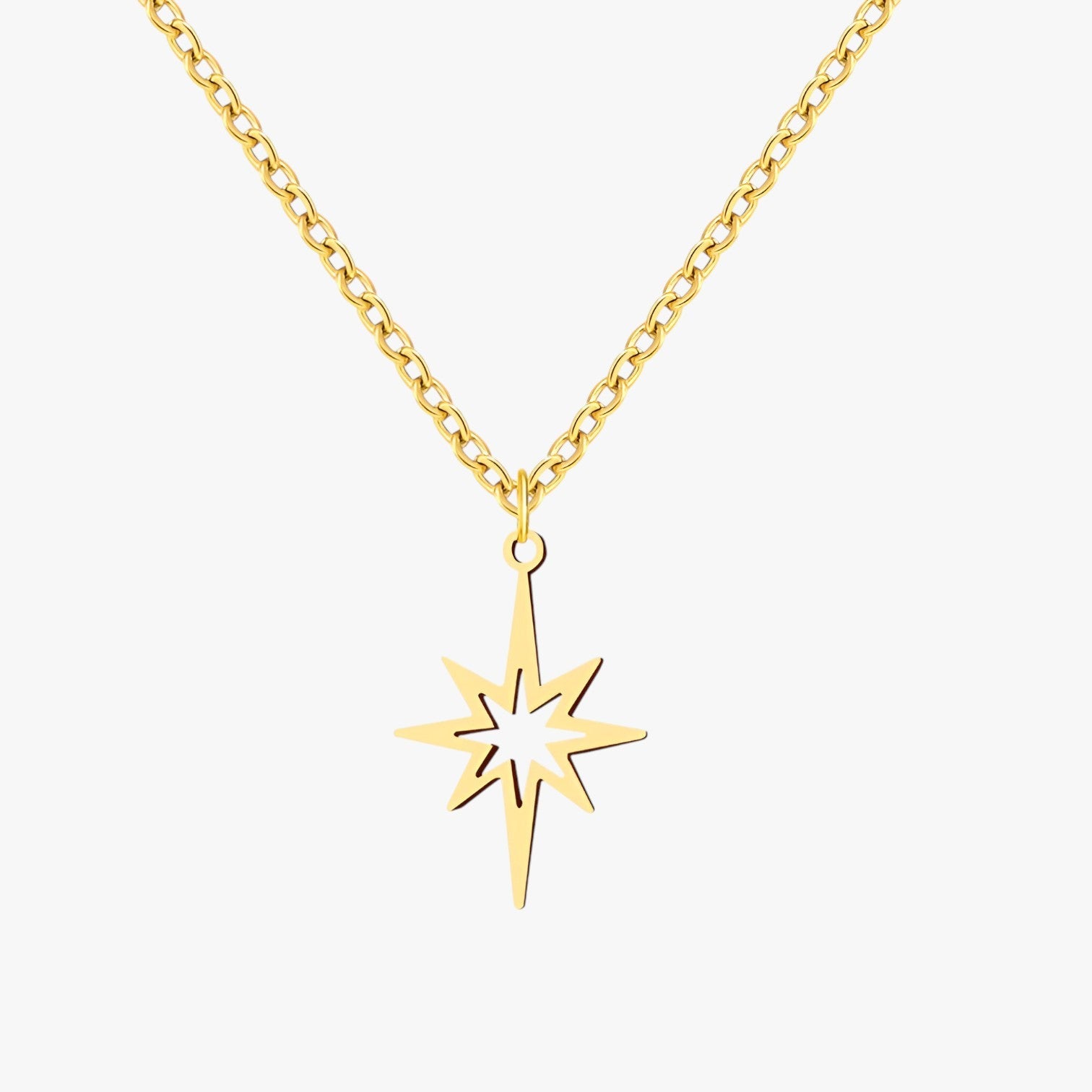 Lilith | Elegant halskæde med stjernevedhæng i rustfrit stål - - other - {{ product_tags }