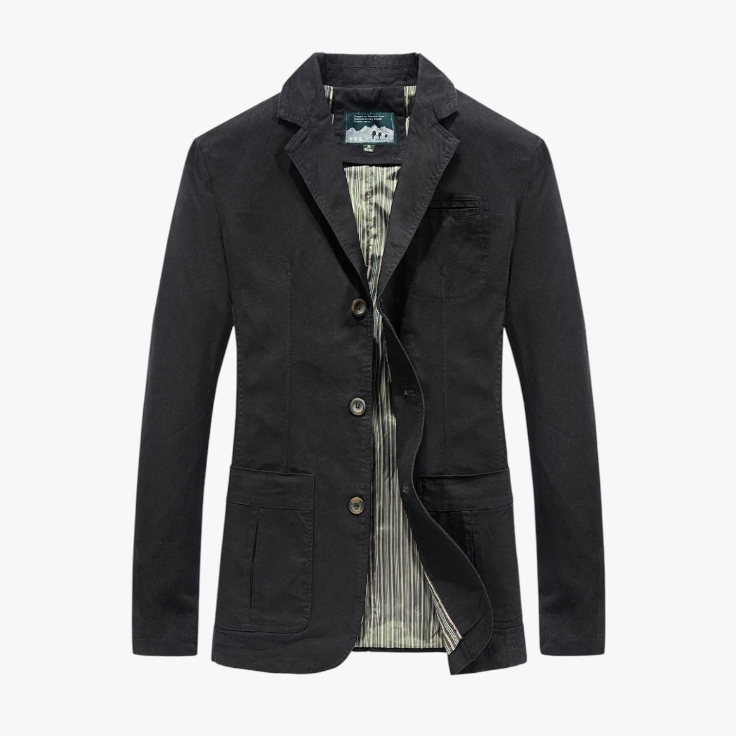 Ricardo | Herre Letvægts Elegant Bomuldsjakke - sort - Herrejakker - {{ product_tags }