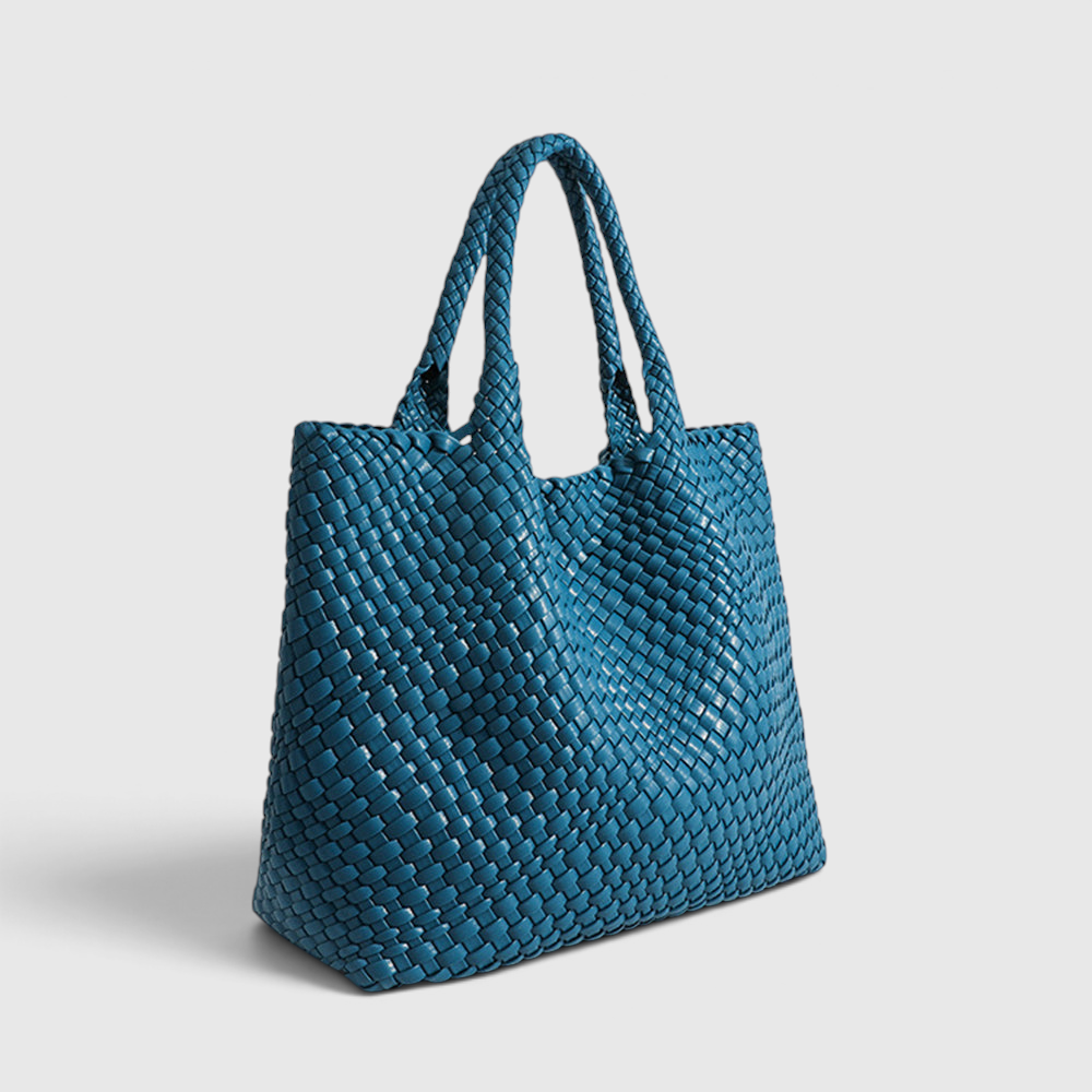Flettet Tote Bag – Luksushåndtaske med Rummeligt Design