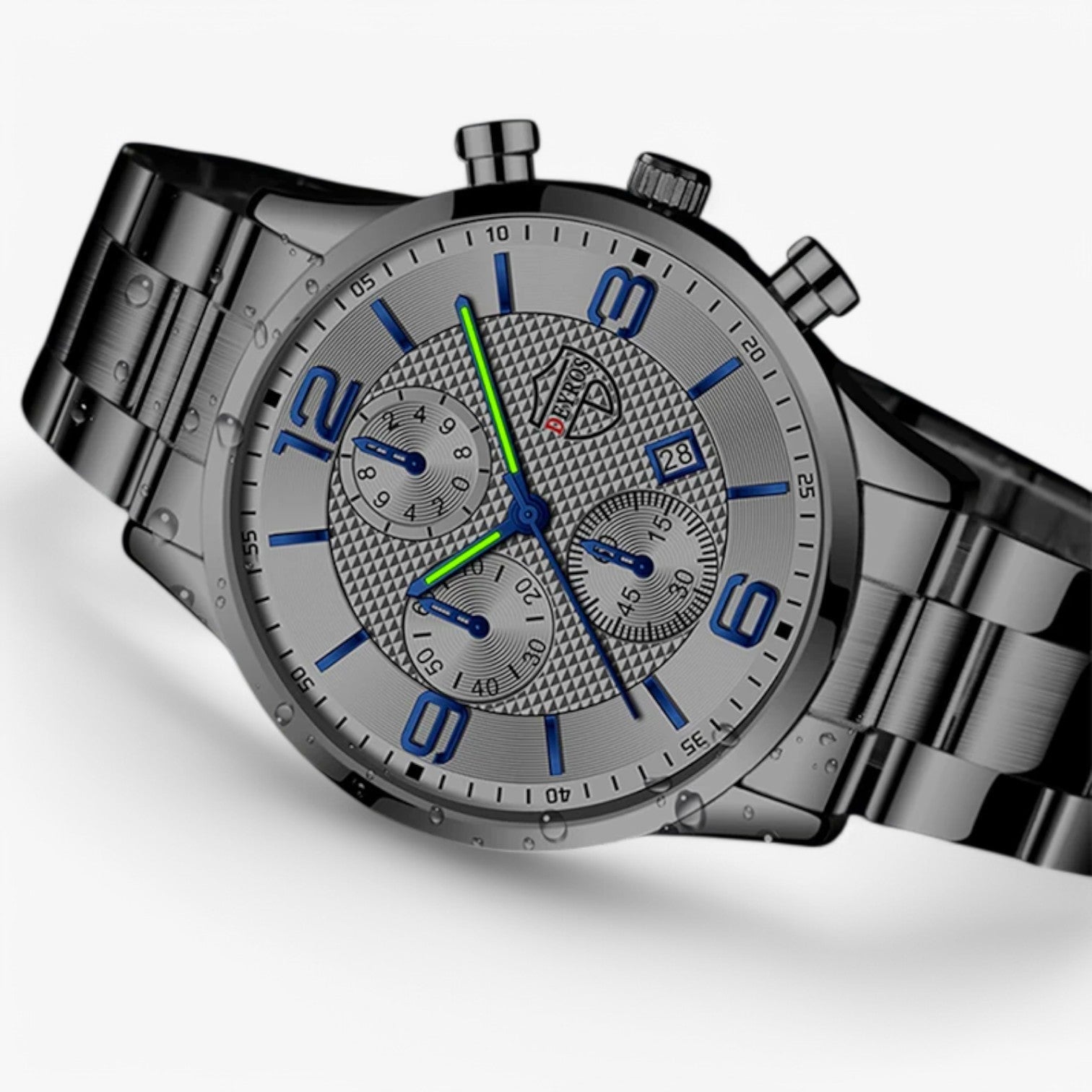 Emilio | Luksus & Præcision – Stål Herreur med Luminøse Funktioner - - watches - {{ product_tags }