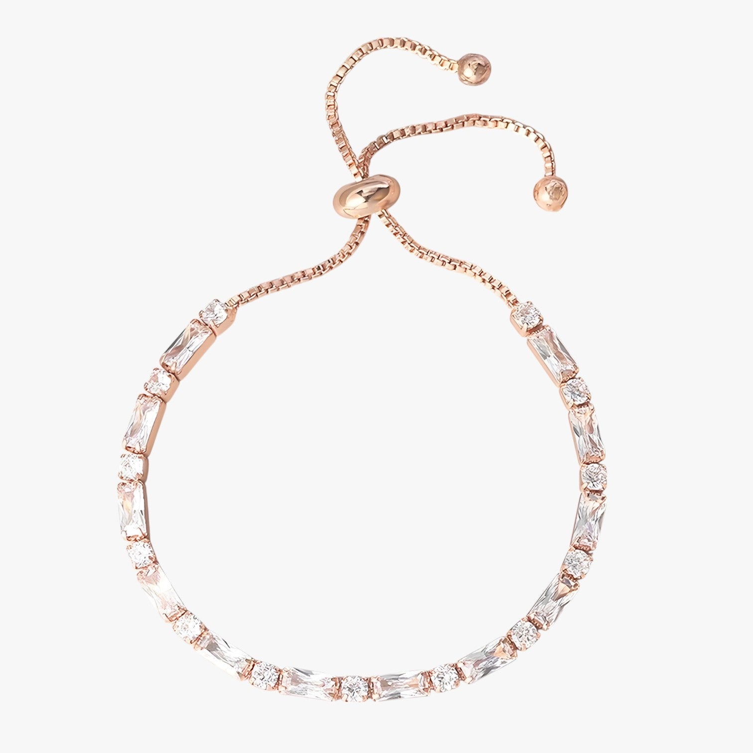 Valerie | Geometrisk Roseguld Armbånd med Zirkon Elegant Gave til Kvinde - - Valerie | Geometrisk Roseguld Armbånd med Zirkon Elegant Gave til Kvinde - €25 - {{ product_tags }
