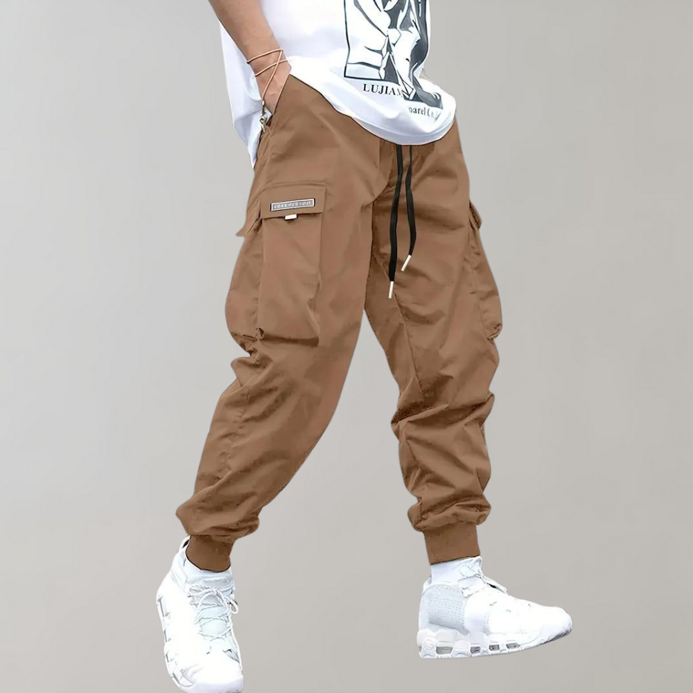 Herre cargo-joggingbukser - Sweatpants i afslappet pasform