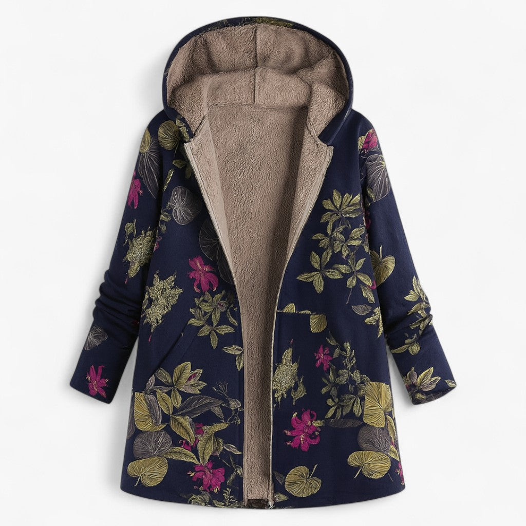 Sonia | Dame Varm Parka Jakke med Foring - Mørkeblå - Parkas - {{ product_tags }