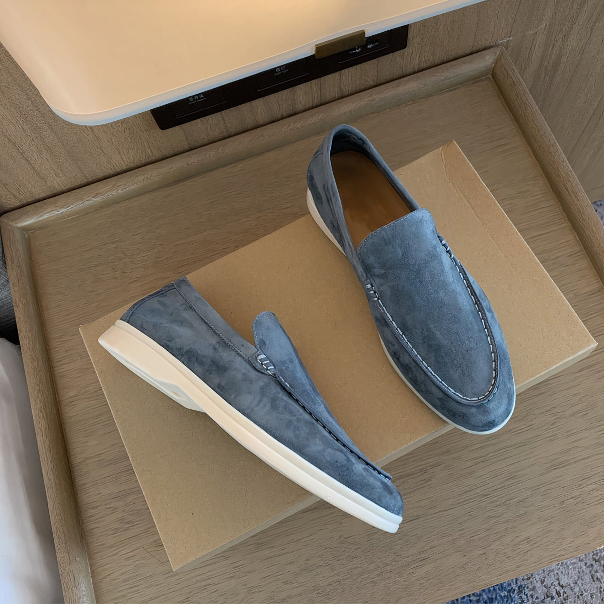 Herre Vintage Læderloafers