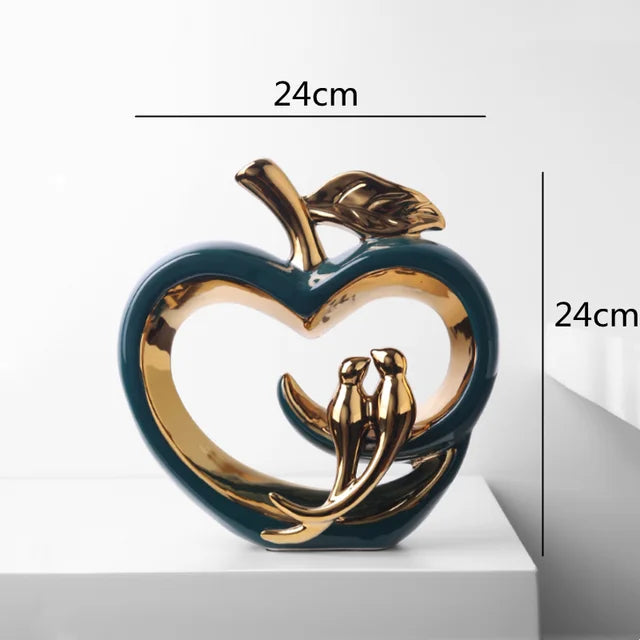 Mela Glassata - Keramik Dekoration i Form af en Æble - Blå - house & garden - {{ product_tags }
