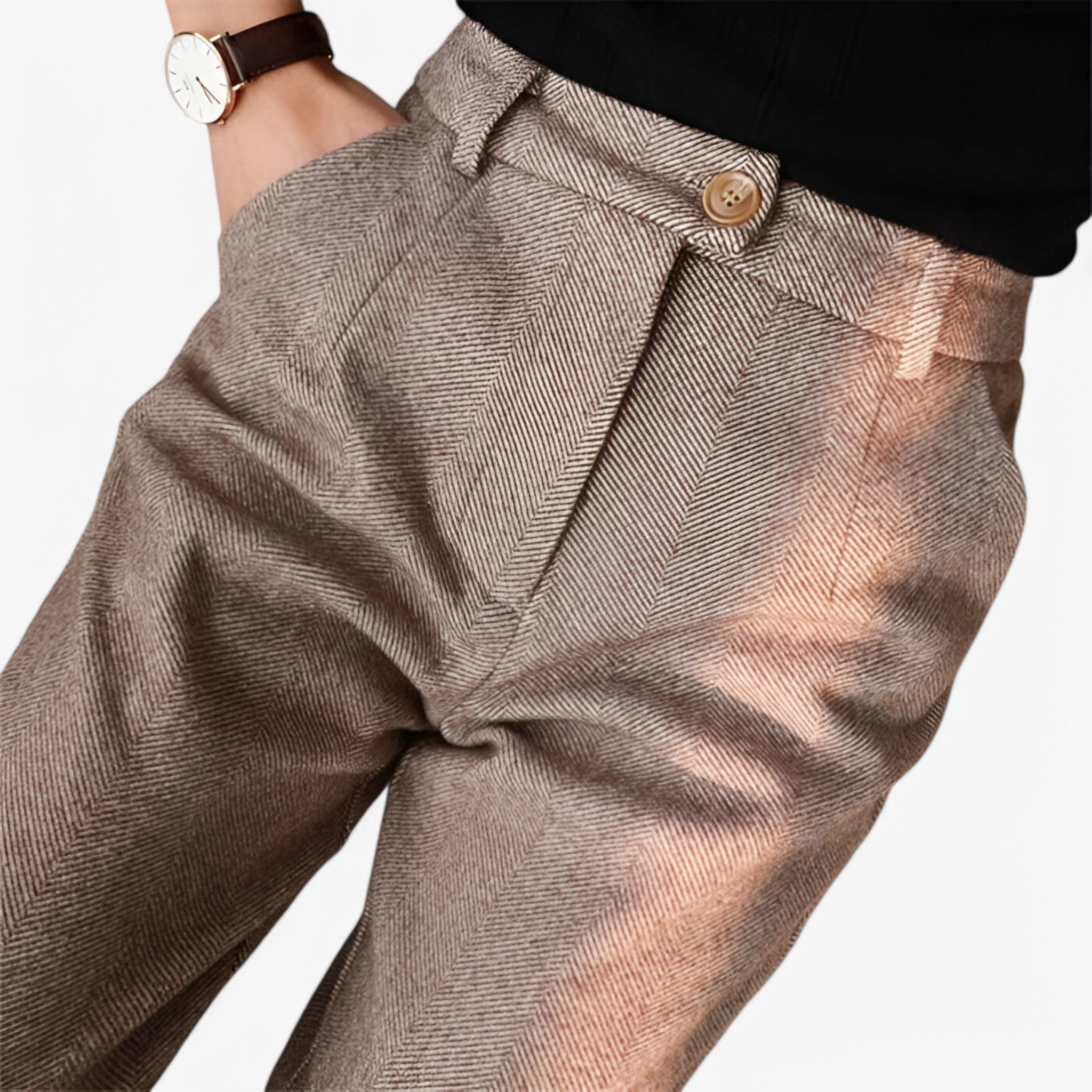 Jean | Pasformede bukser - stilfulde og komfortable - Brun - women's fashion - {{ product_tags }