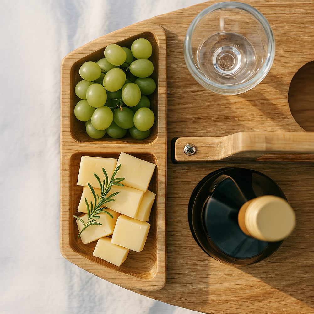 Kompakt Sammenklappeligt Picnicbord i Træ