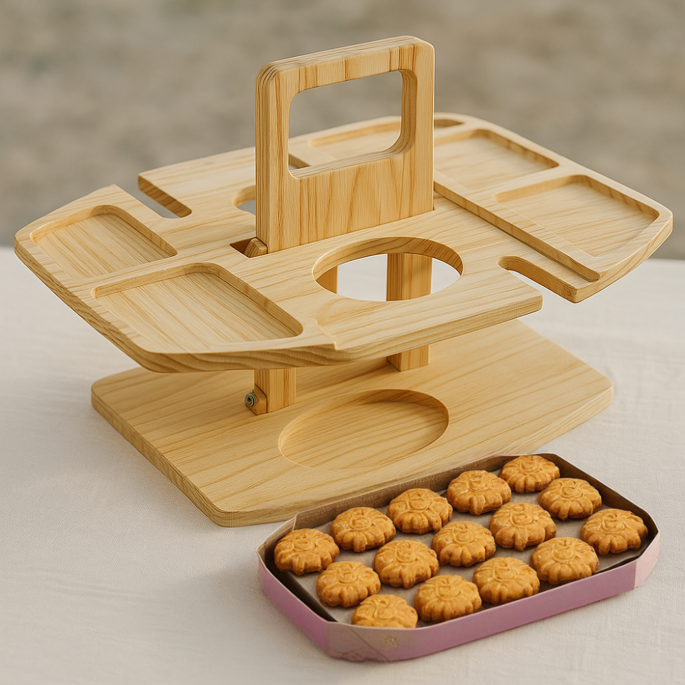 Kompakt Sammenklappeligt Picnicbord i Træ