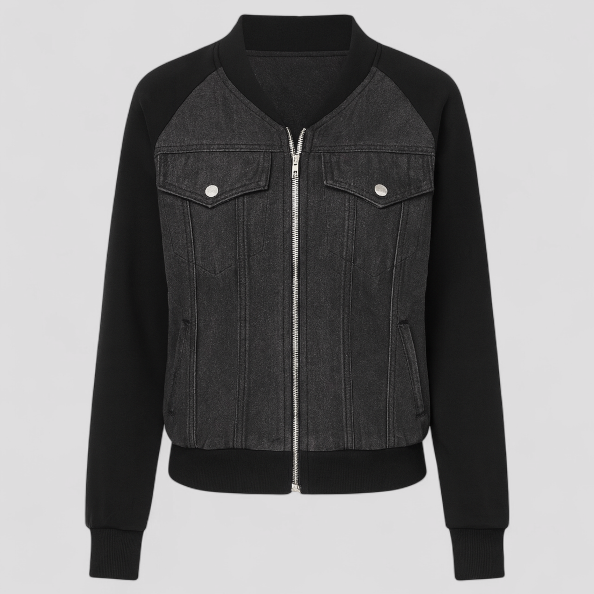 Silvanna | Kvinders Alsidige Denim Jakke - Sort - Kvinders denimjakker - {{ product_tags }