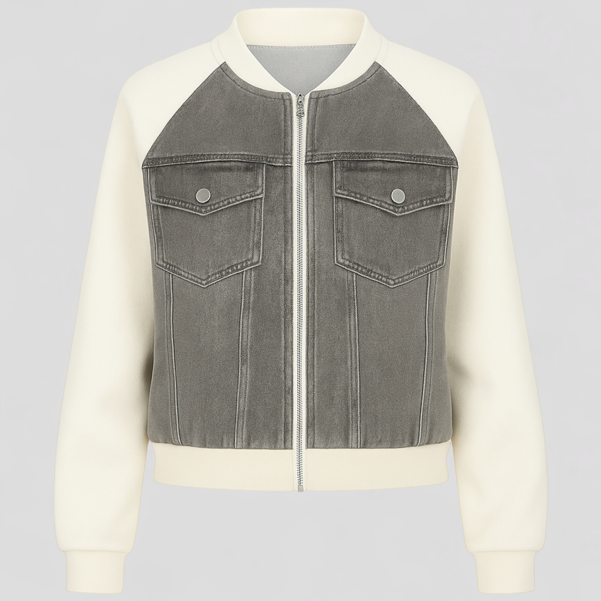 Silvanna | Kvinders Alsidige Denim Jakke - Grå - Kvinders denimjakker - {{ product_tags }
