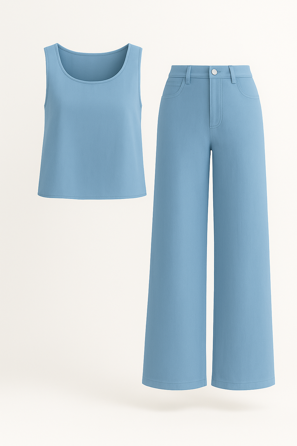 Lydia | Kvinders Boho To-Delt Sommer Sæt - Blå - Casual kjoler - {{ product_tags }