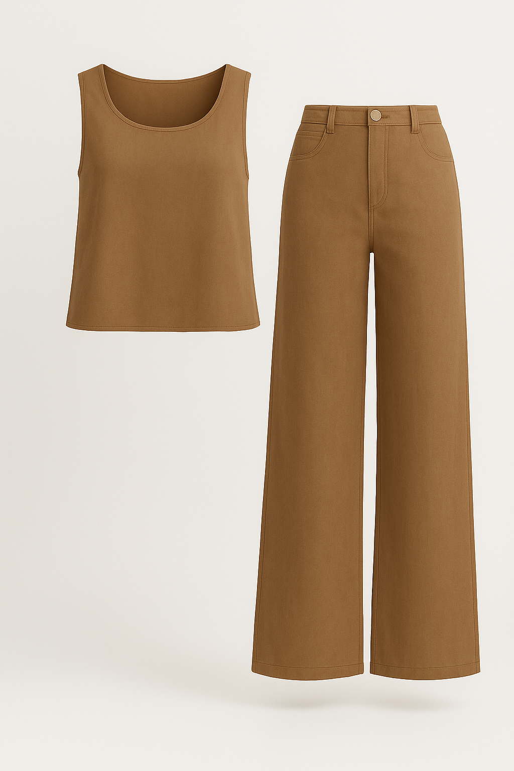Lydia | Kvinders Boho To-Delt Sommer Sæt - Brun - Casual kjoler - {{ product_tags }